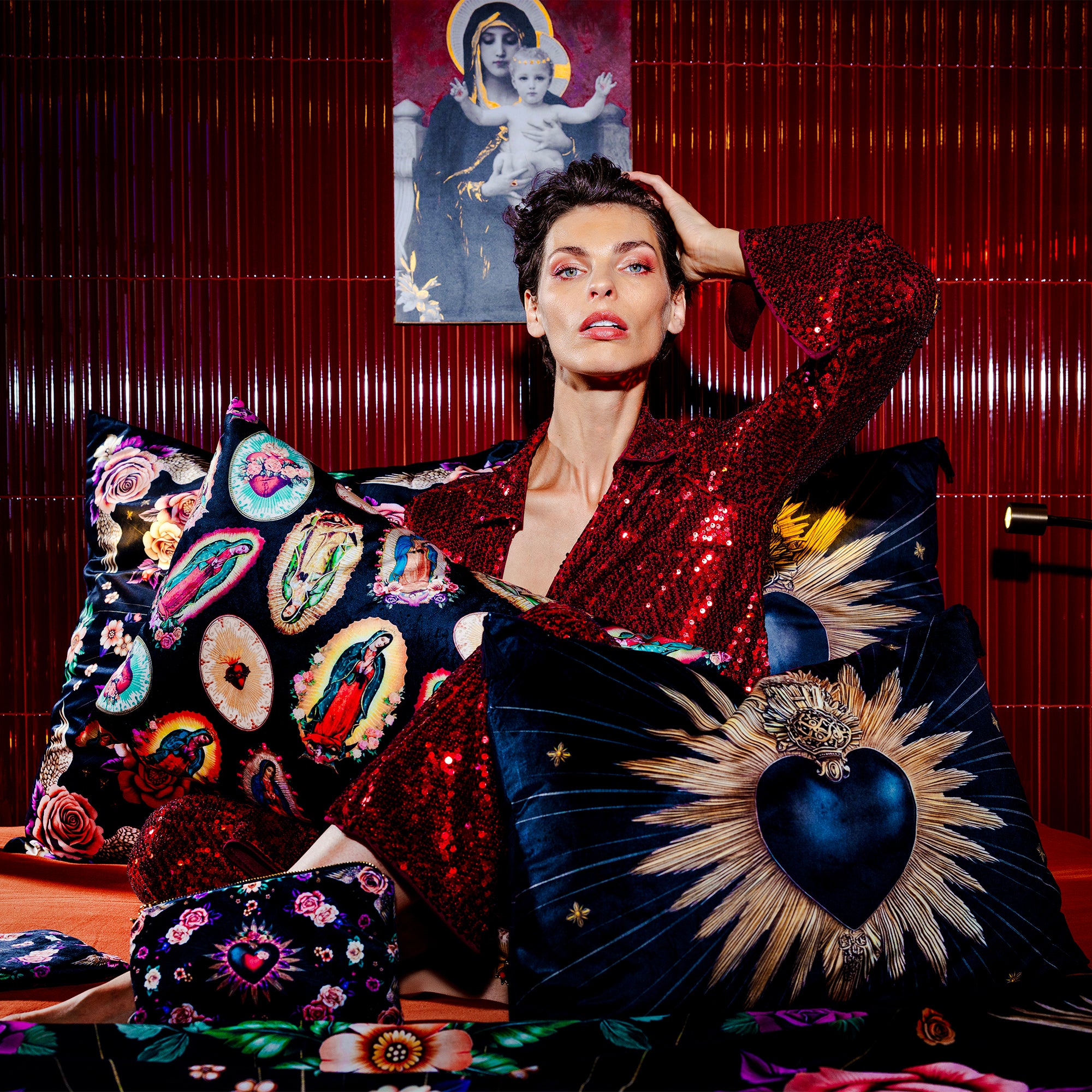 Coussin Velours Ex Voto Montalcino