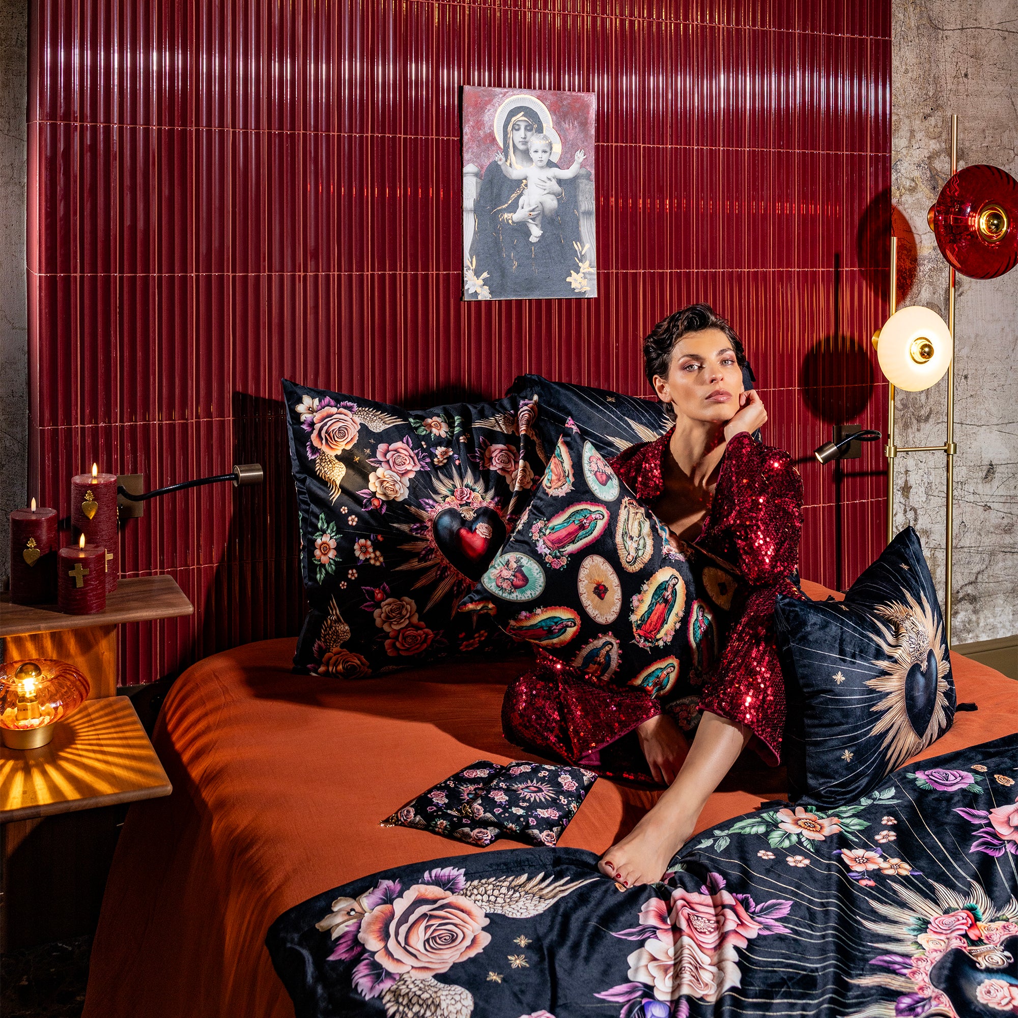 Coussin Velours Ex Voto Chianti