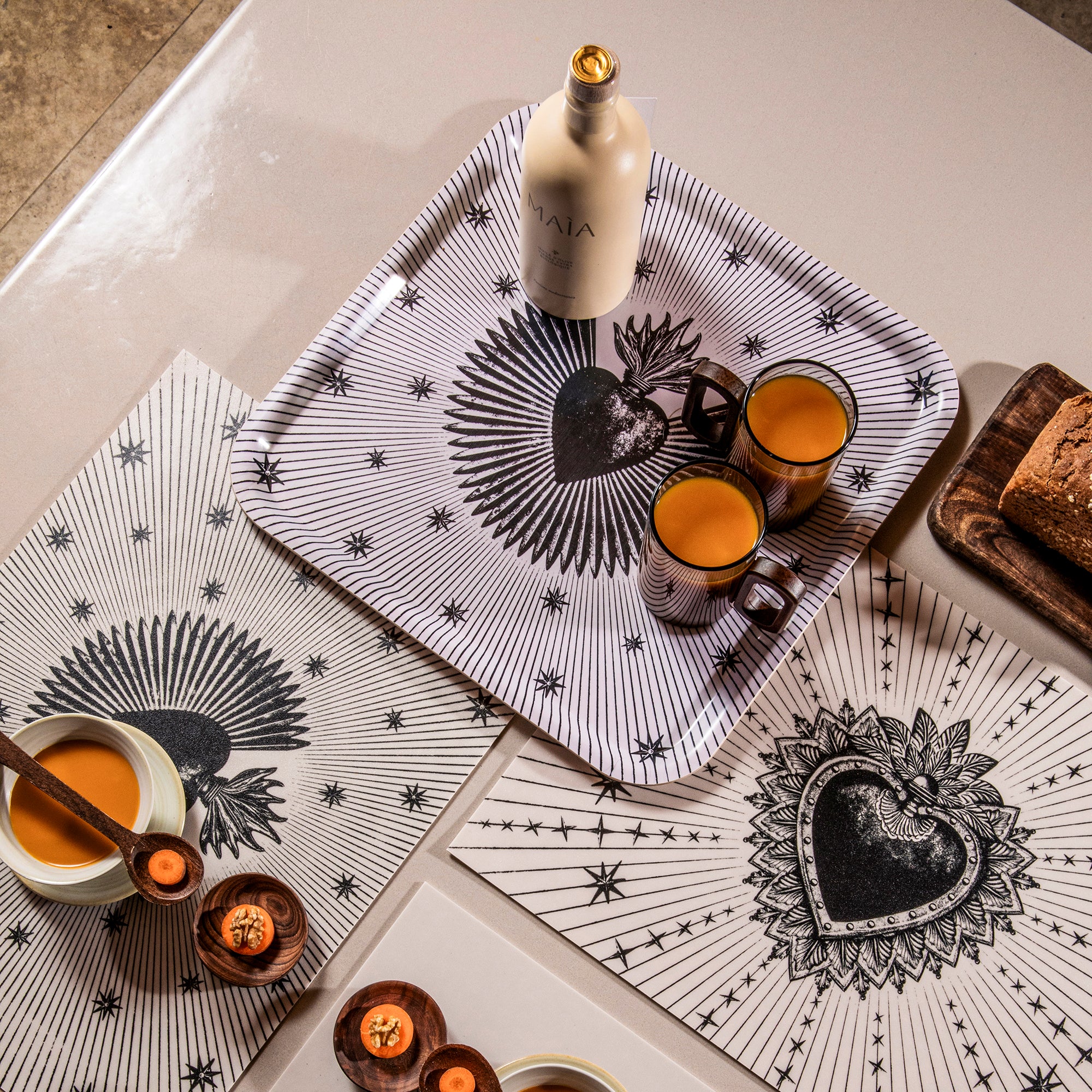 Plateau En Bois Ex Voto Carré Assur