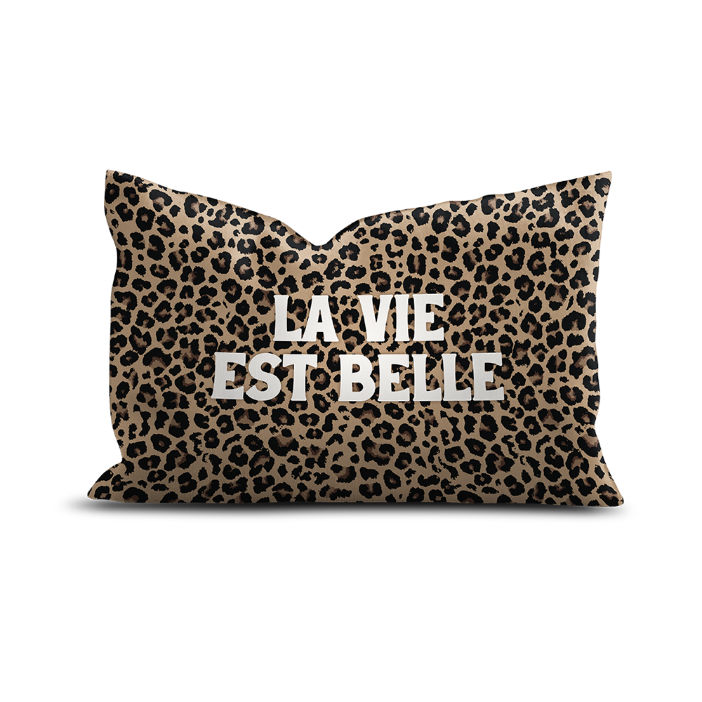 Coussin Velours Léopard Napata