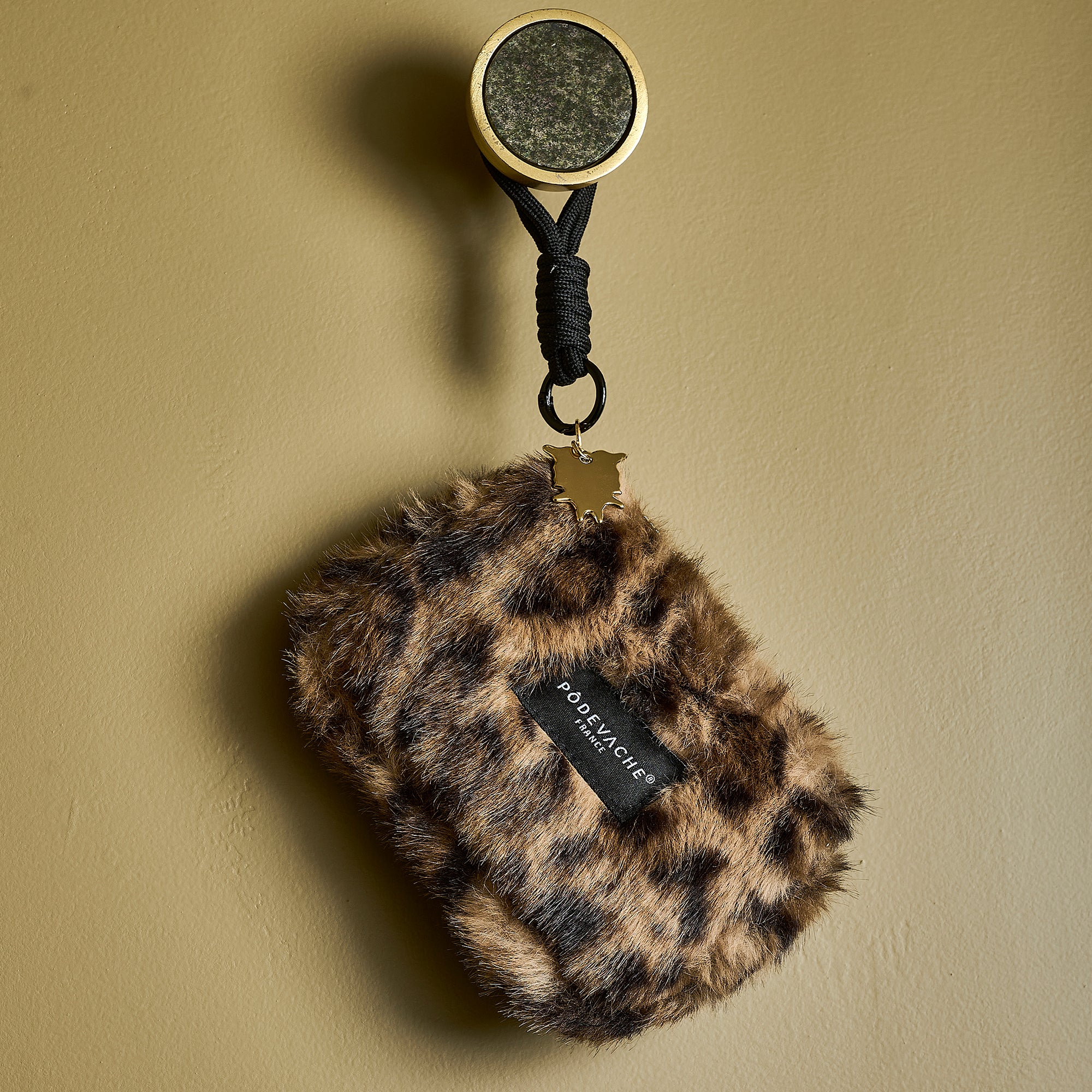 Porte-monnaie en fausse fourrure Léopard