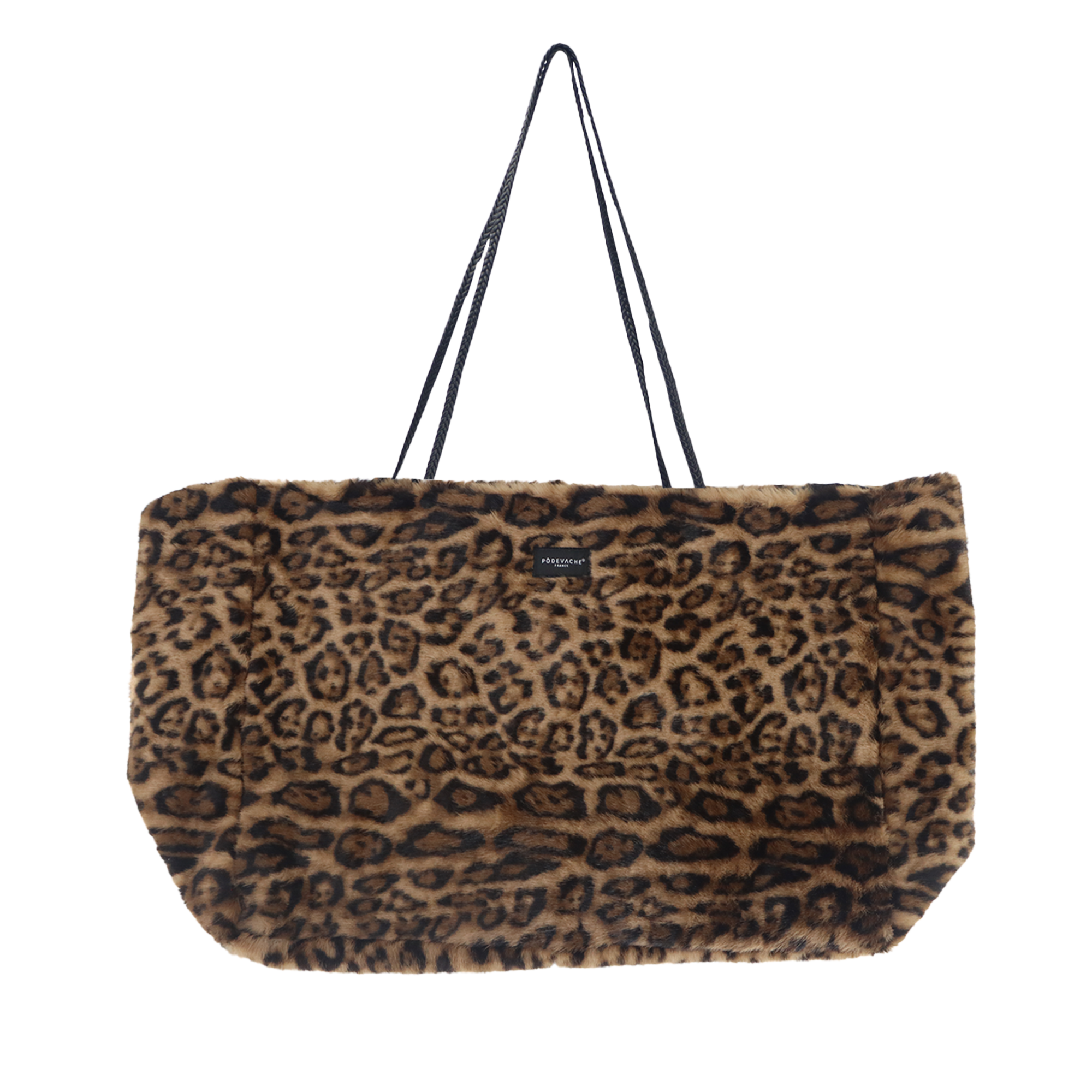 Totebag XXL en fausse fourrure Léopard