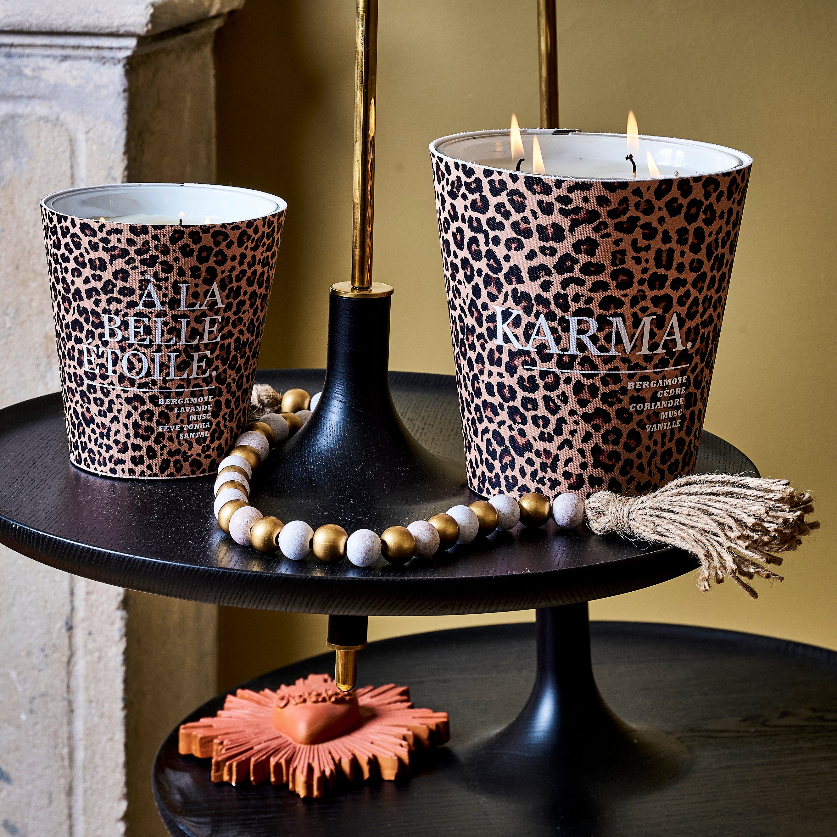Bougie Parfumée Léopard Good Karma Club - Muguet / Jasmin / Néroli