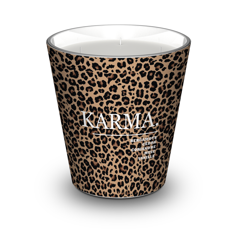 Bougie Parfumée Léopard Good Karma Club - Muguet / Jasmin / Néroli