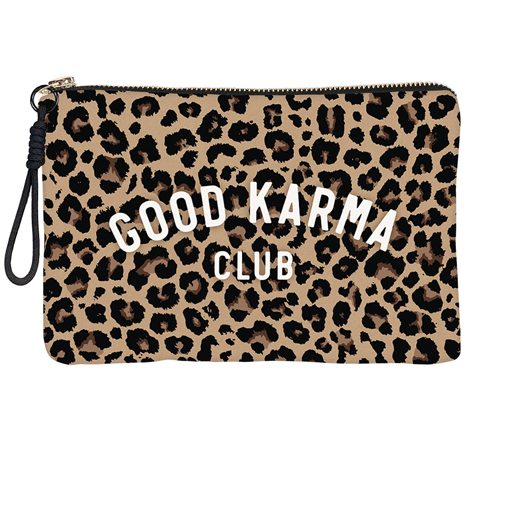Pochette Velours Léopard Good Karma Club S