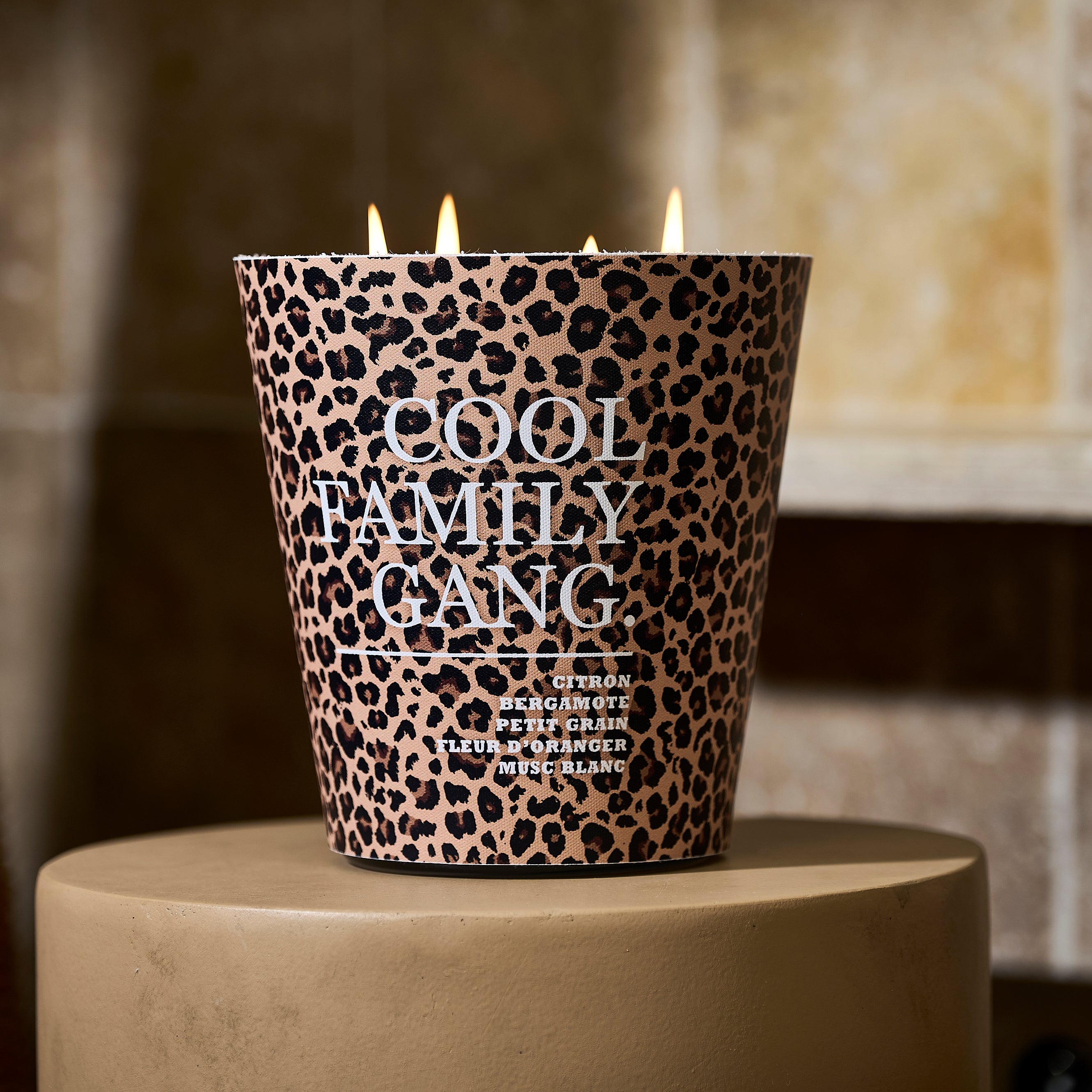Bougie Parfumée Léopard Cool Family Gang - Petit Grain / Néroli / Fleur D’amandier