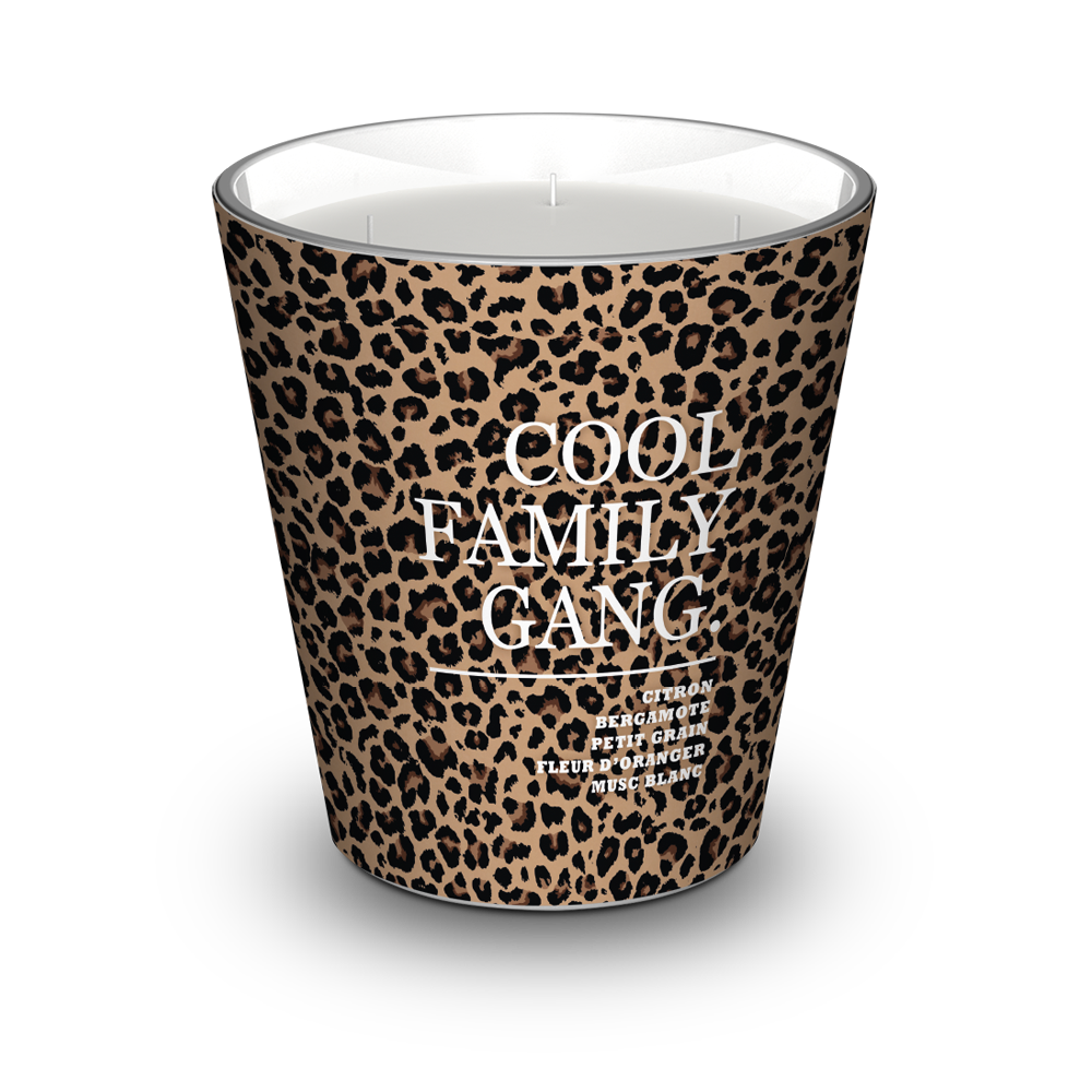 Bougie Parfumée Léopard Cool Family Gang - Petit Grain / Néroli / Fleur D’amandier