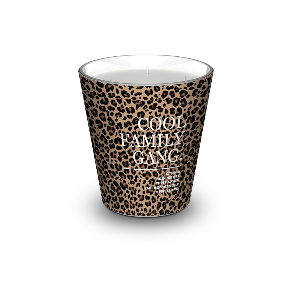 Bougie Parfumée Léopard Cool Family Gang - Petit Grain / Néroli / Fleur D’amandier