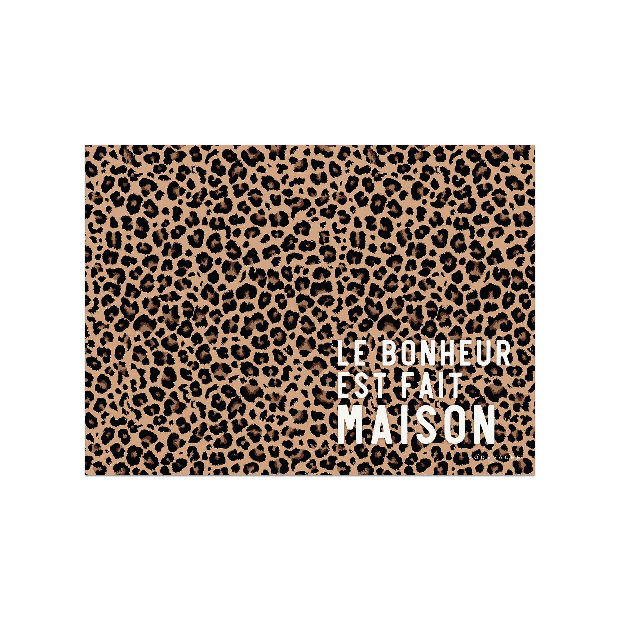 Set De Table Vinyle Léopard Bonheur Maison