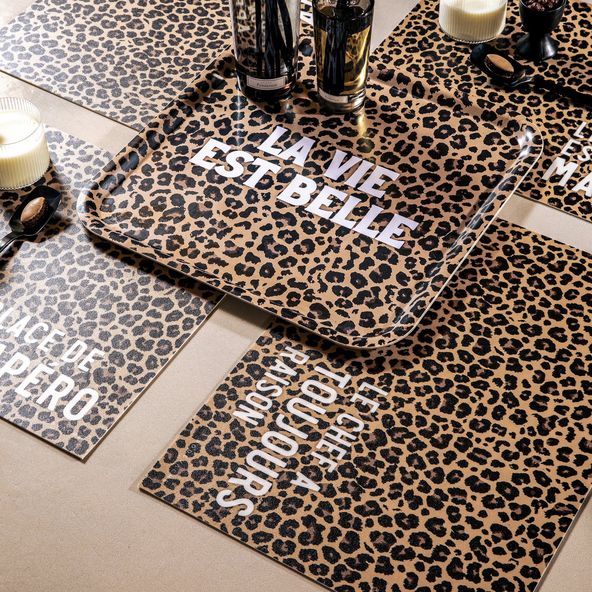 Set De Table Vinyle Léopard Chef