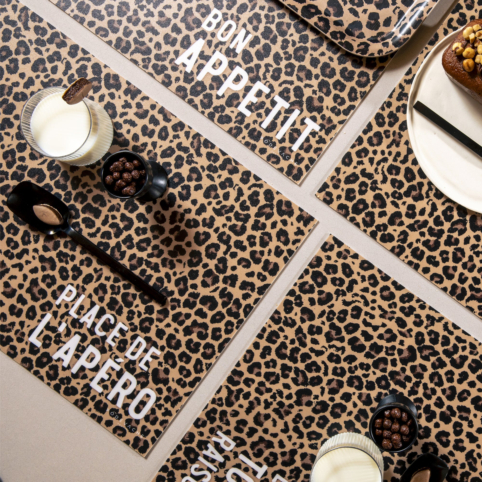 Set De Table Vinyle Léopard Place De L'apero