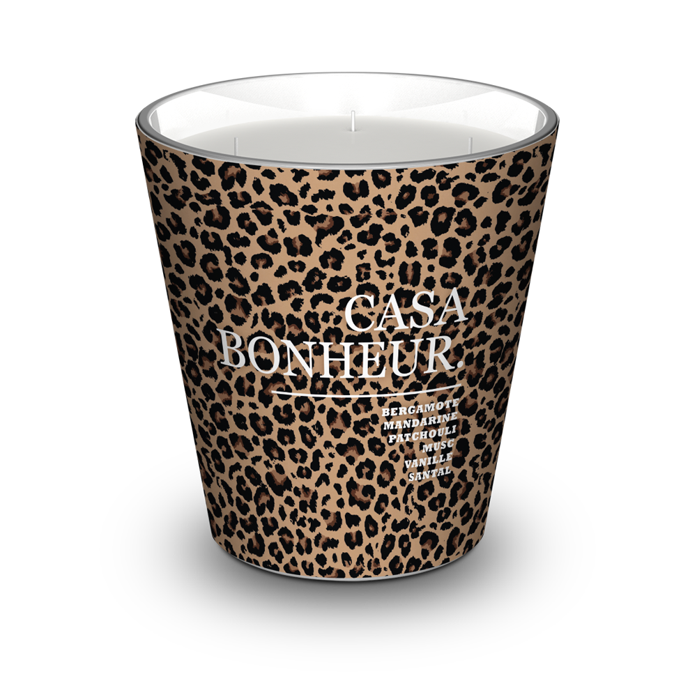 Bougie Parfumée Léopard Casa Bonheur - Figue / Violette / Coco