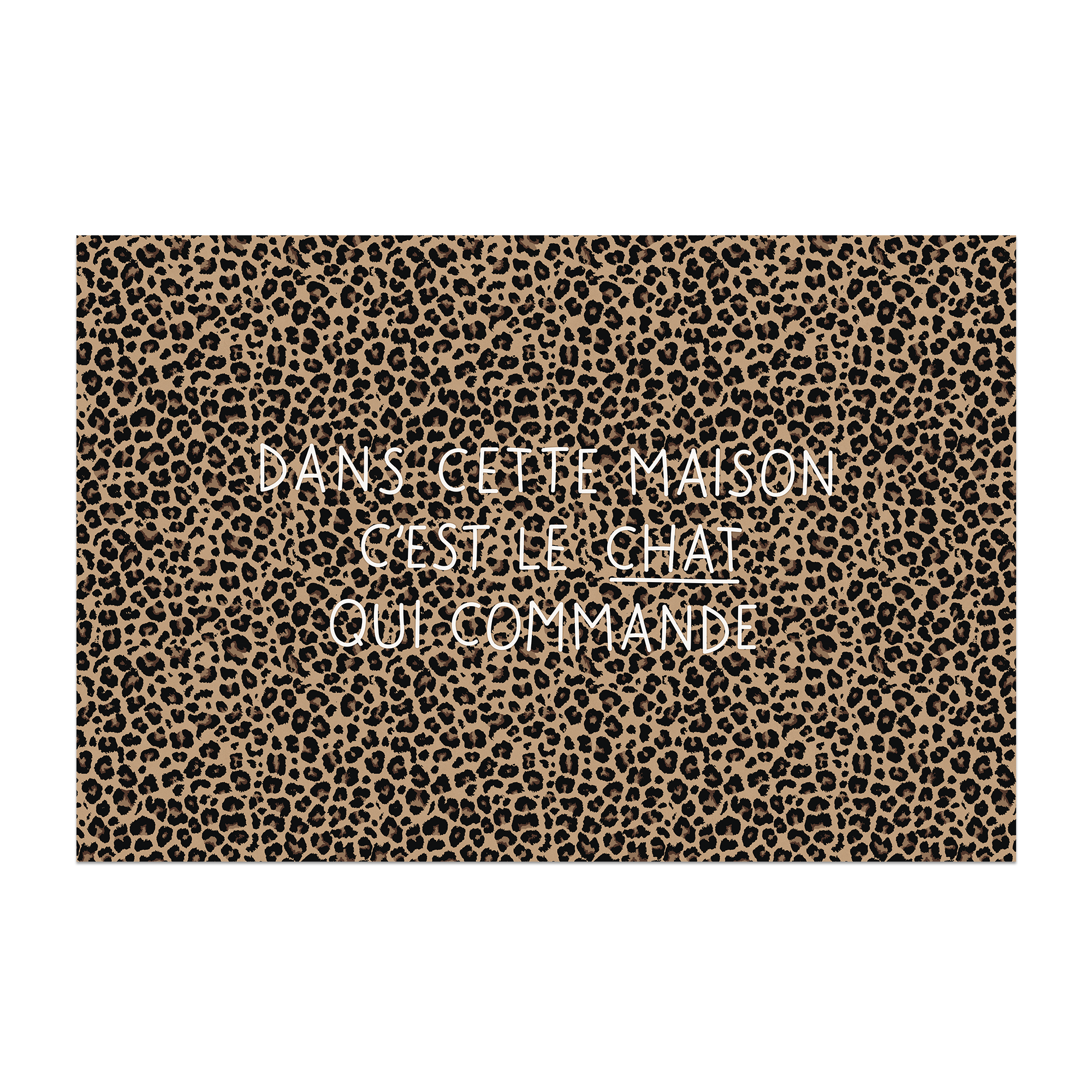 Tapis Vinyle Léopard Chat