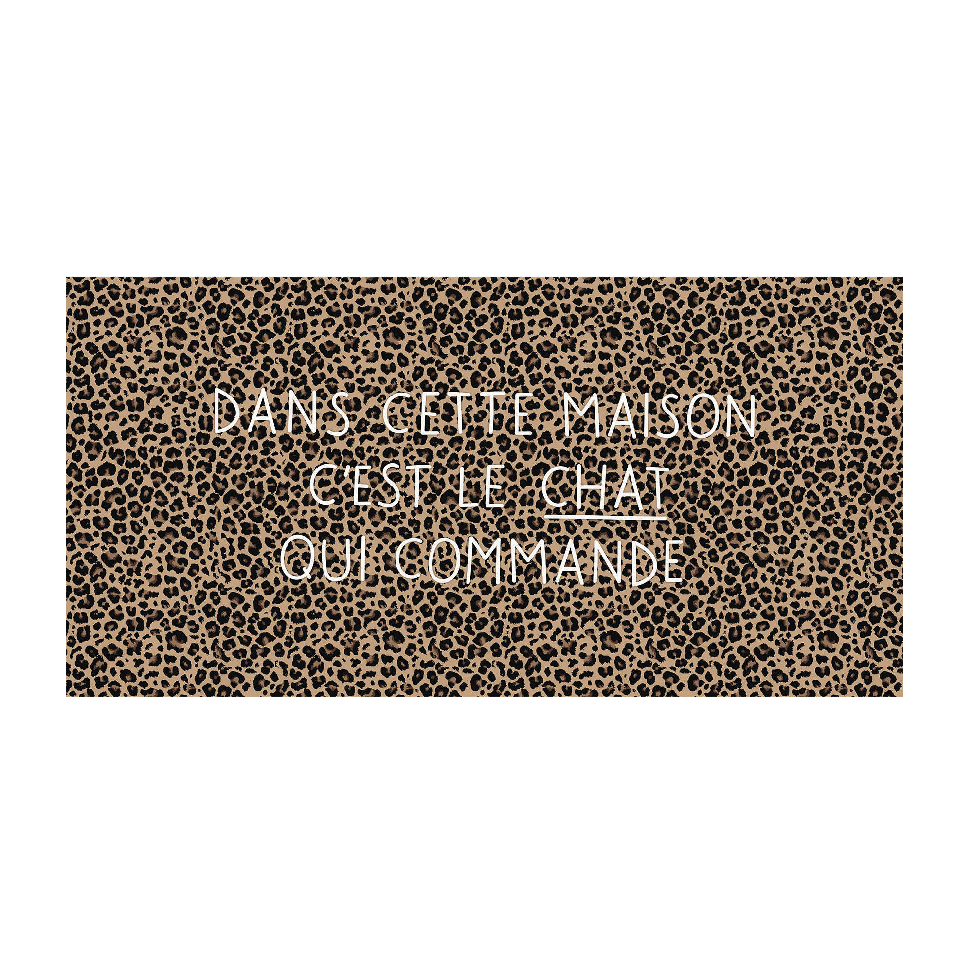 Tapis Vinyle Léopard Chat