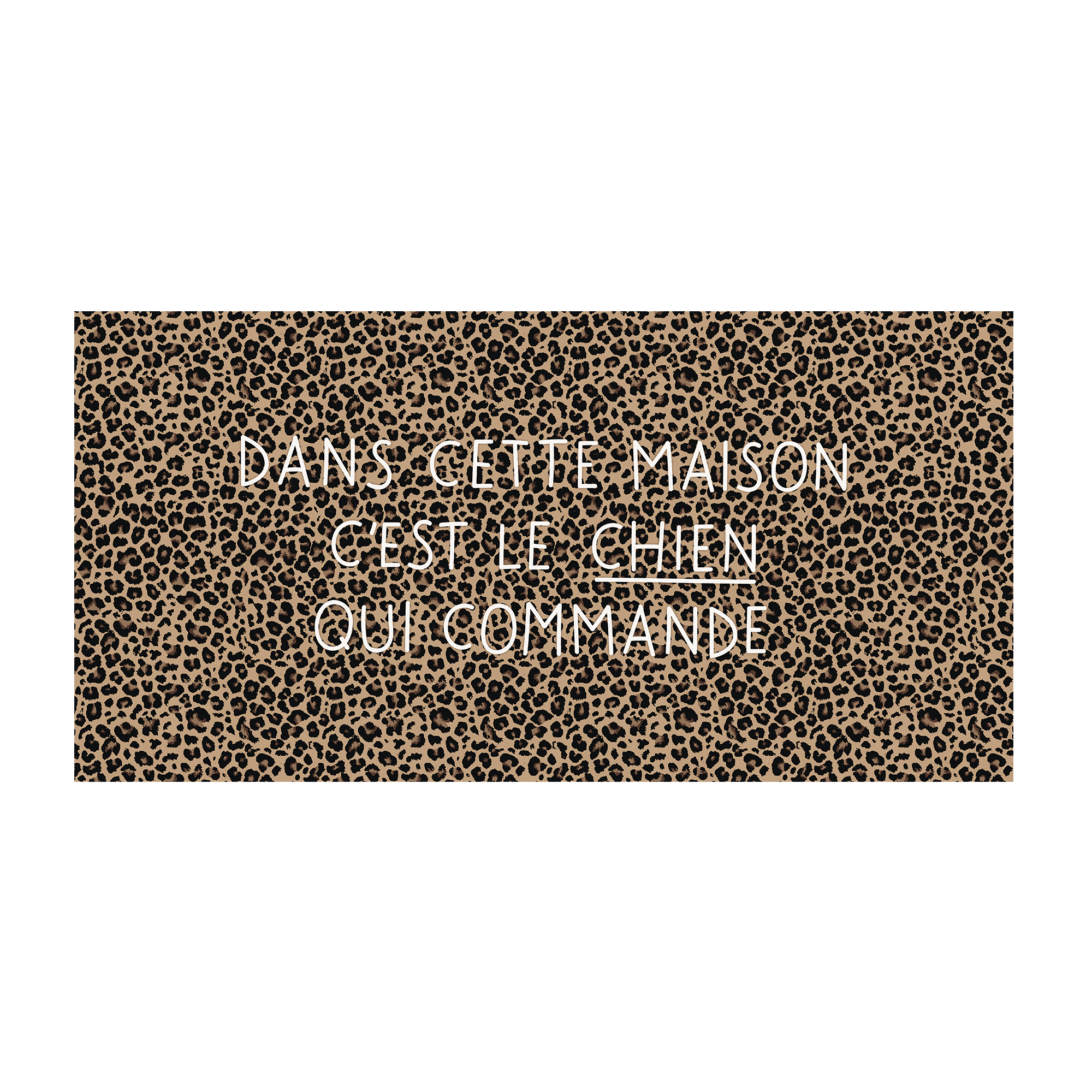 Tapis Vinyle Léopard Chien