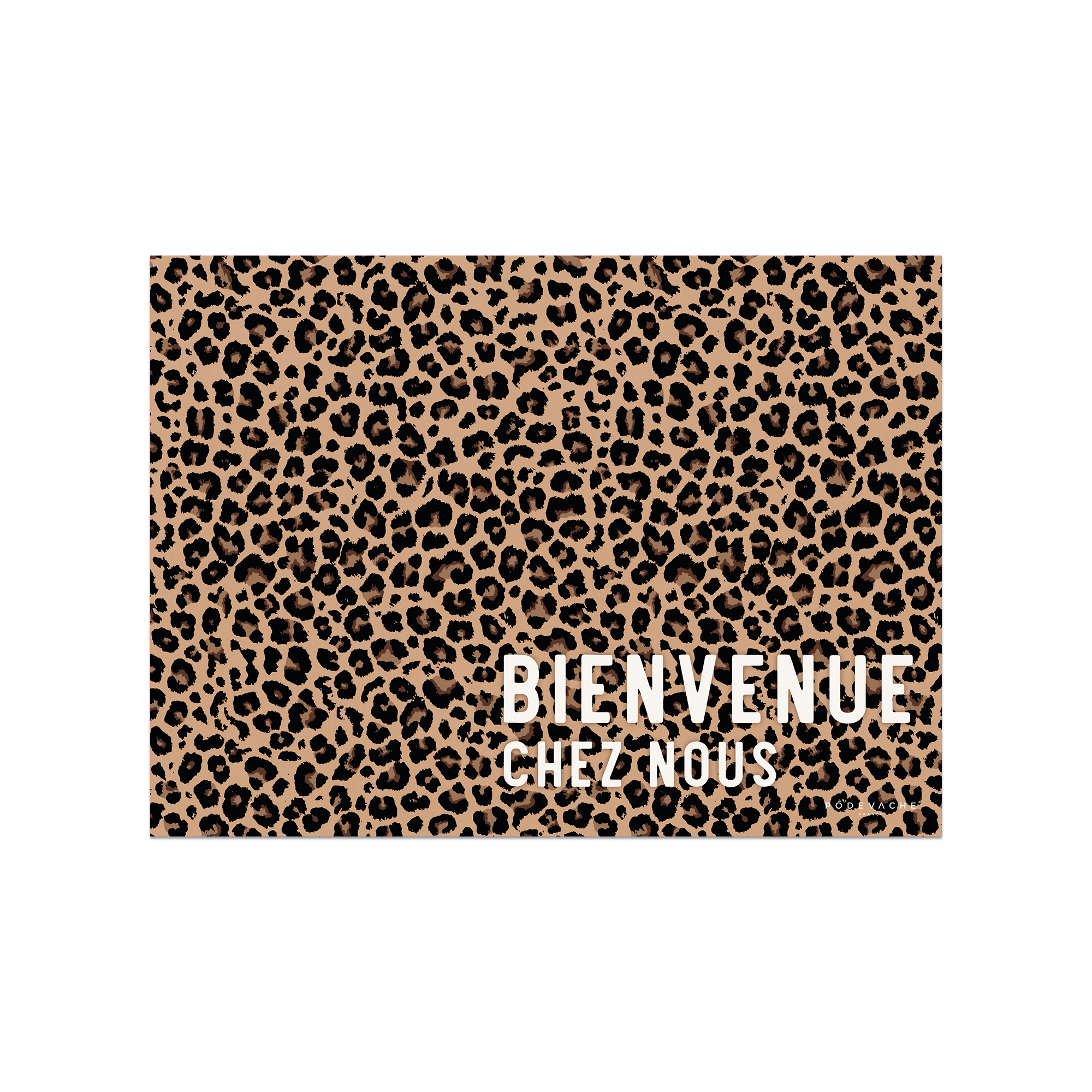 Set De Table Vinyle Léopard Bienvenue Chez Nous
