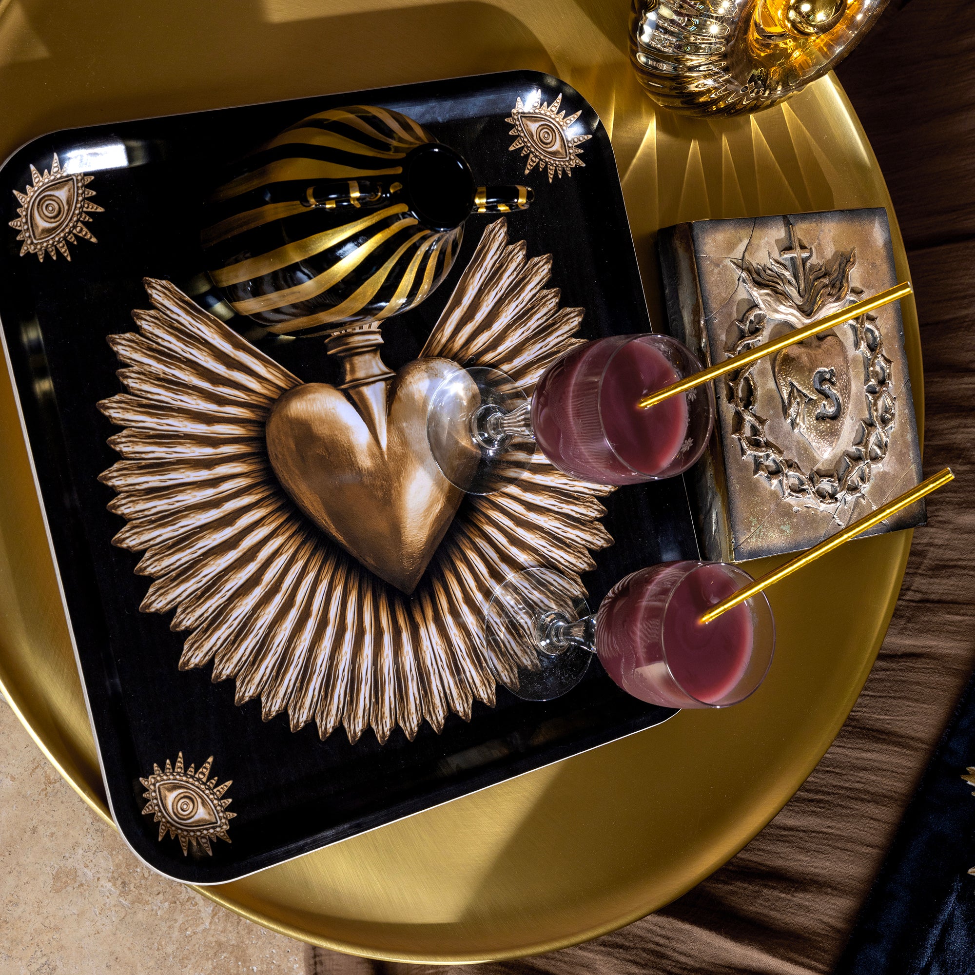 Plateau En Bois Ex Voto Carré Blesle