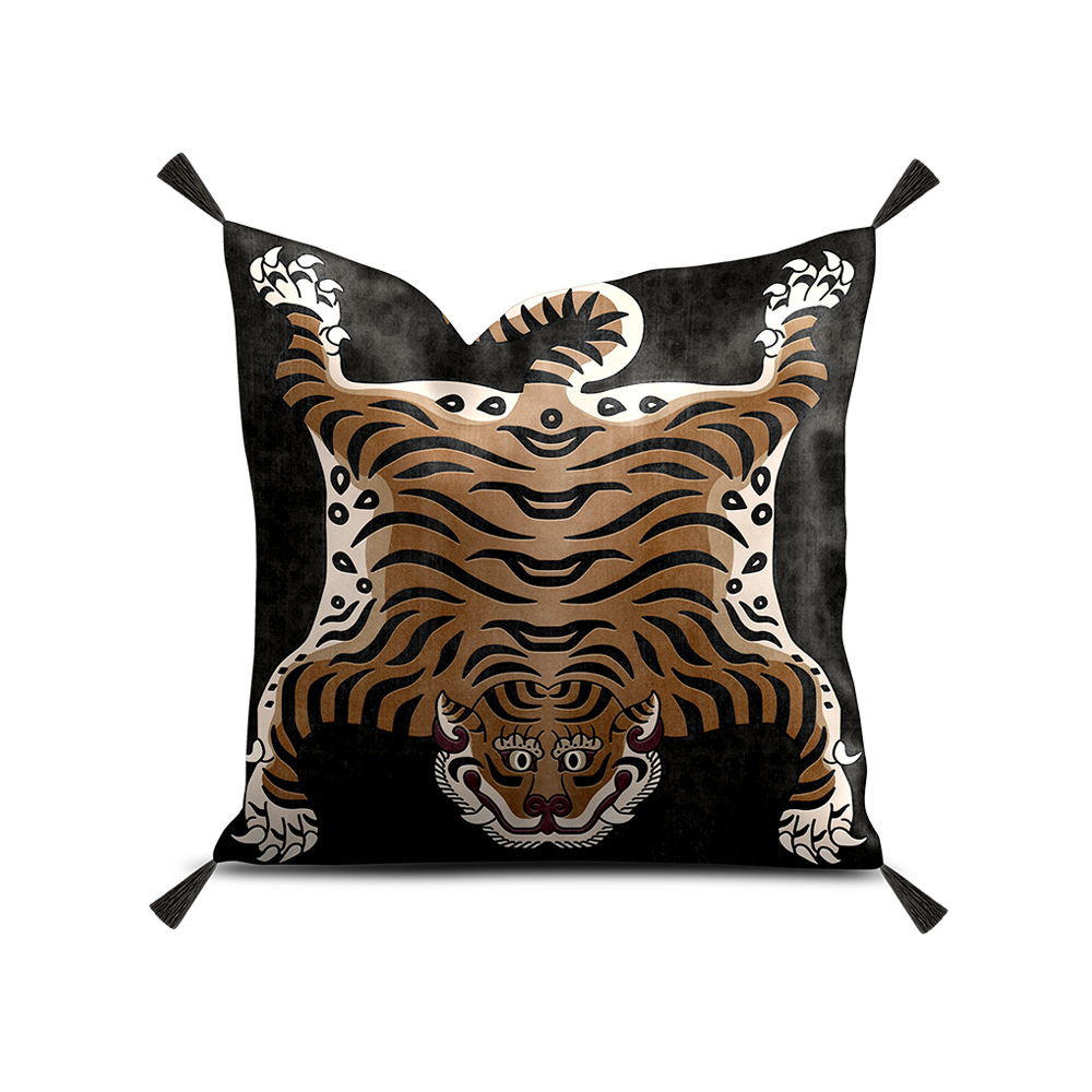 Coussin Velours Tigre Locronan