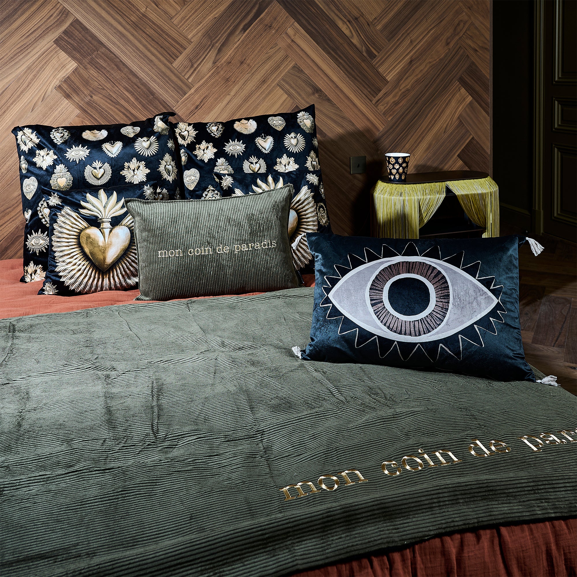 Coussin velours Gerberoy