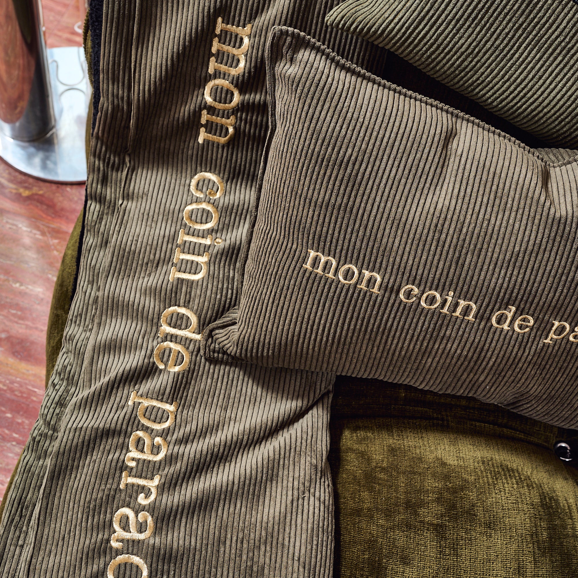 Plaid velours brodé Coin Paradis