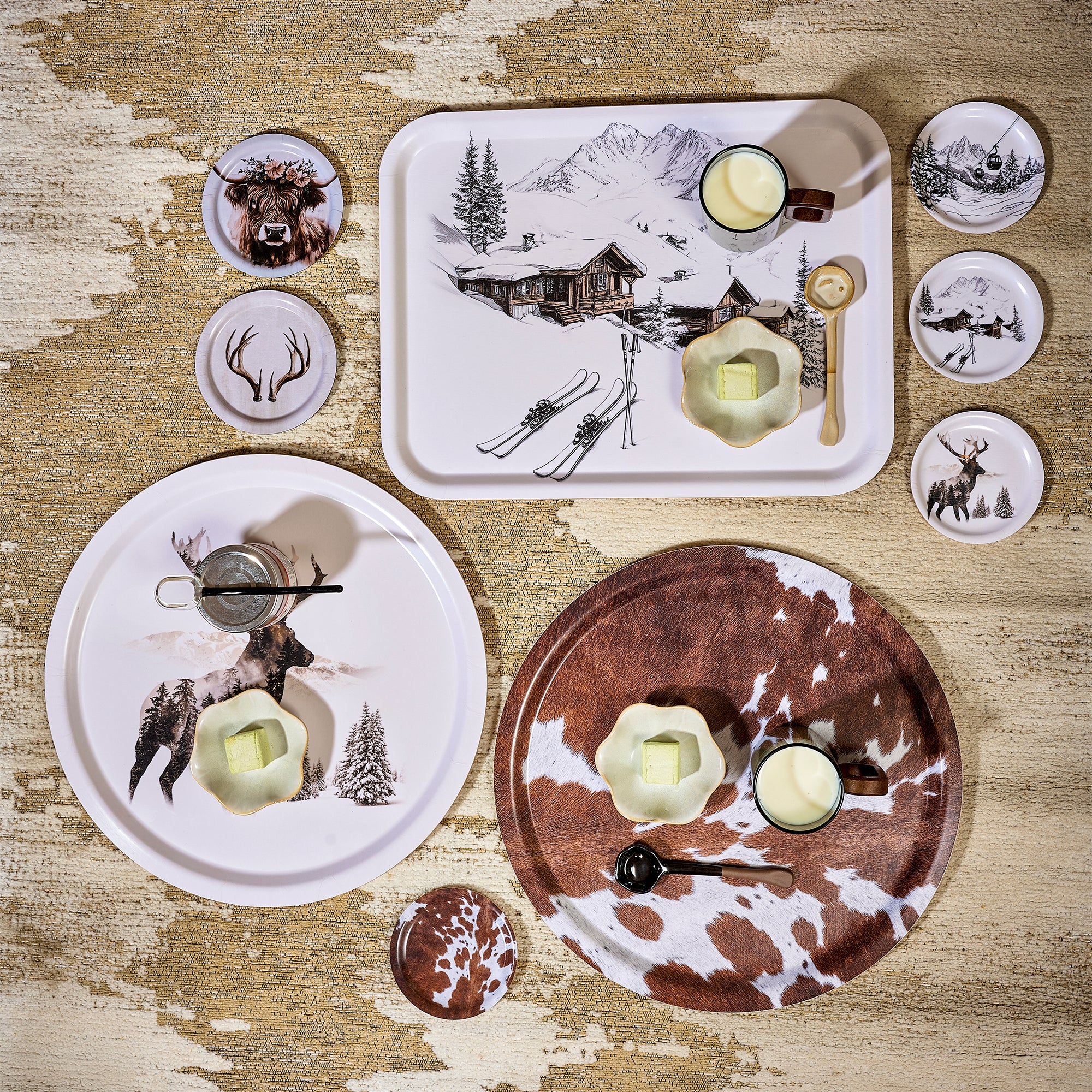 Plateau en bois rond Gimmelwald