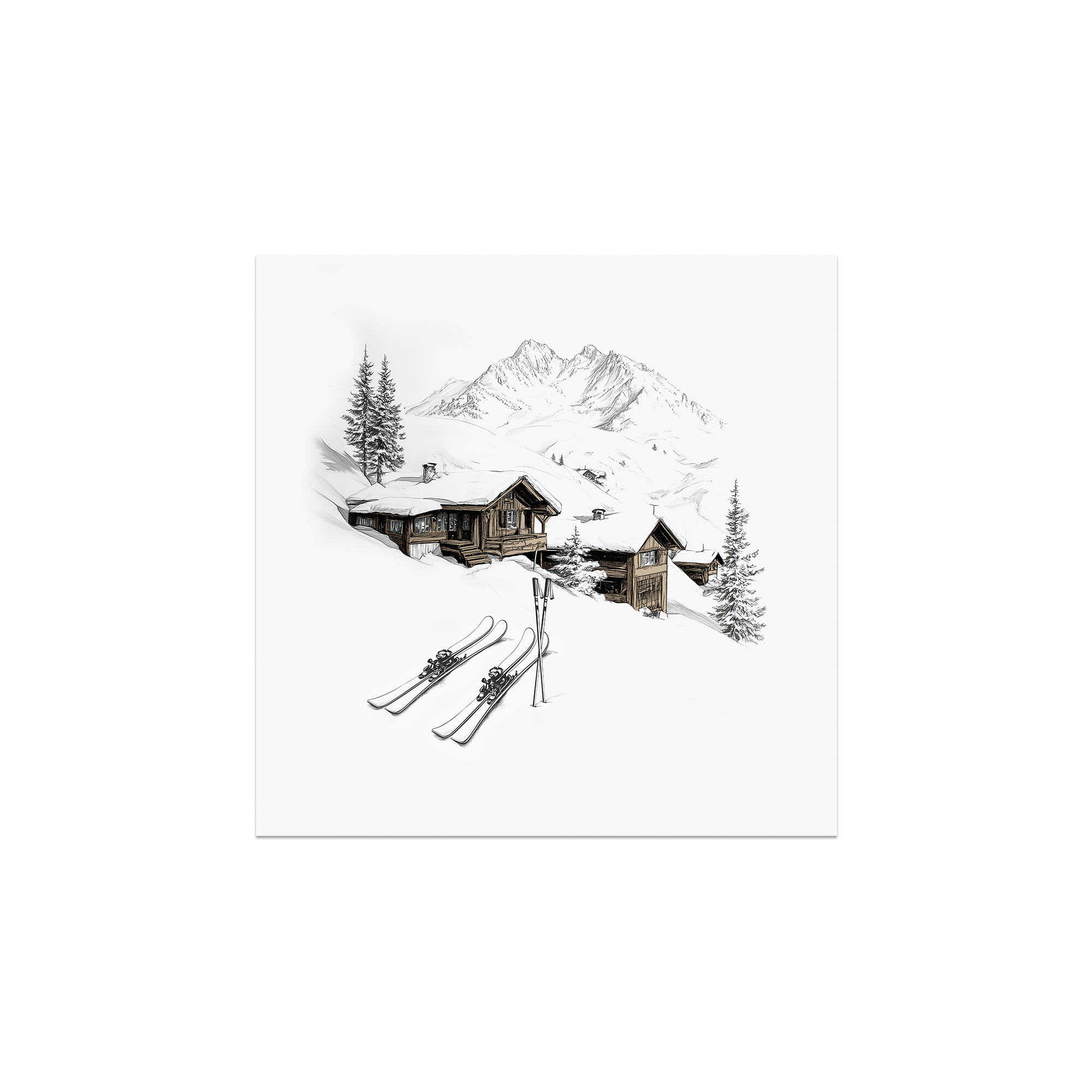 Lot De 6 Dessous De Verre Vinyle Ski Soglio