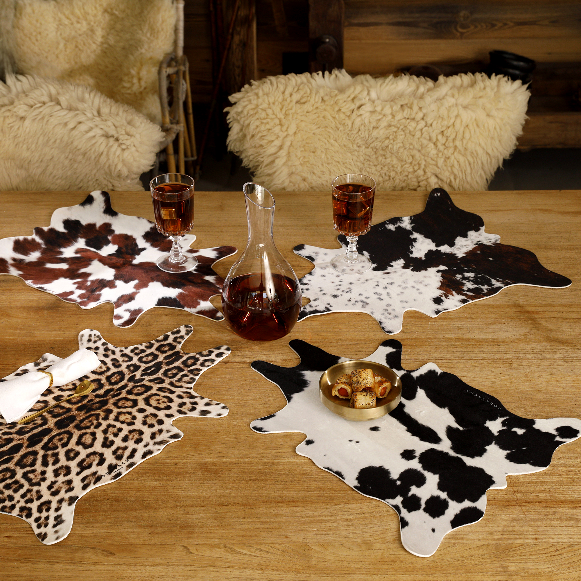 Set de table velours Wengen