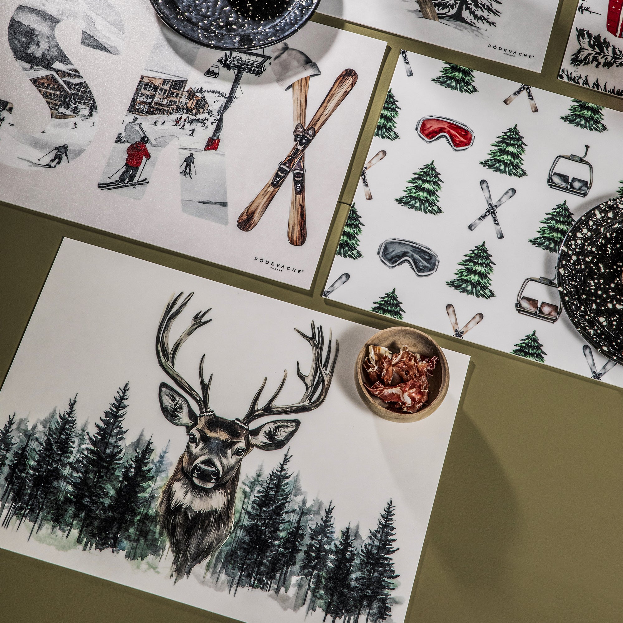 Set De Table Vinyle Cerf Yvoire