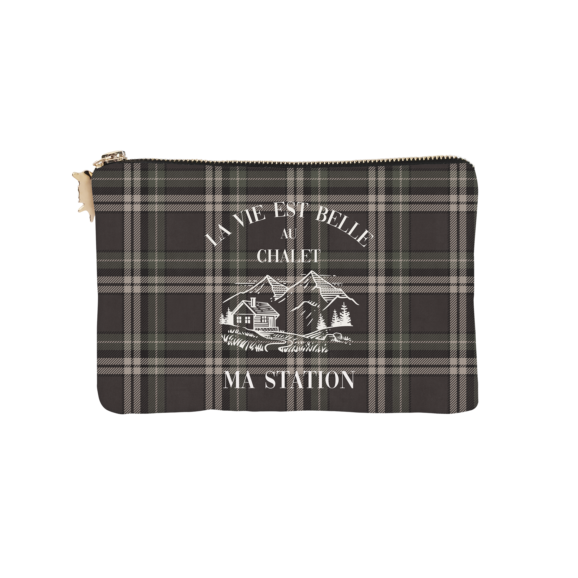 Pochette Velours Personnalisée Montagne Tignes Xs