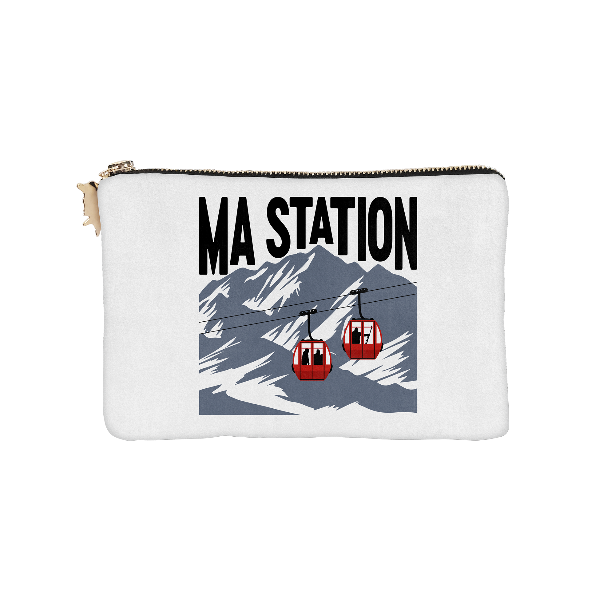 Pochette Velours Personnalisée Montagne Valloire Xs