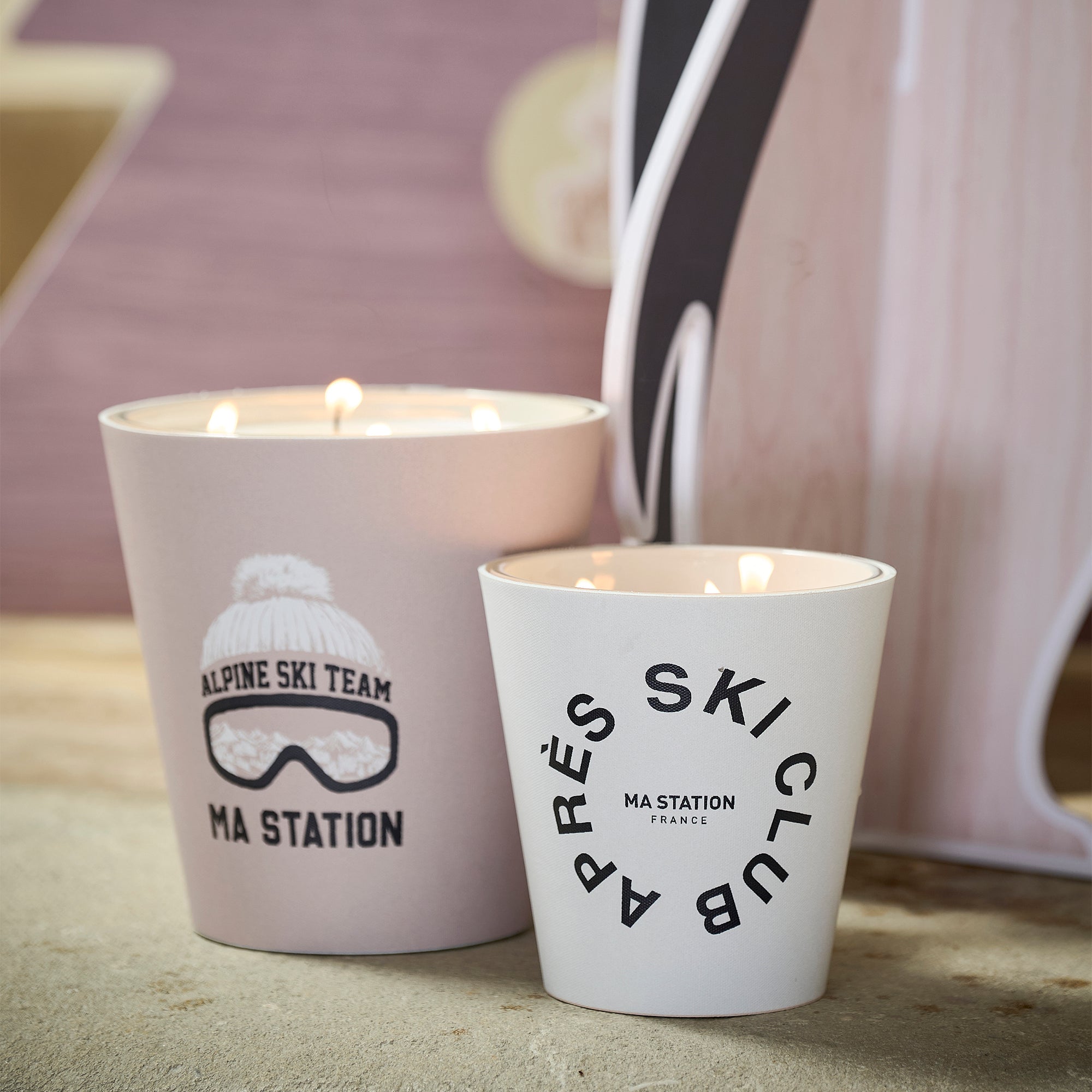 Personalized Mountain scented candle - Orange Blossom / Lavender / Lemon