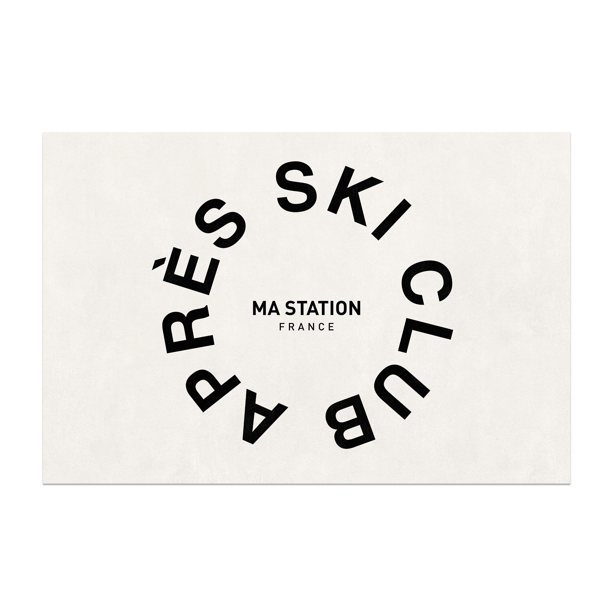 Personalized vinyl rug Bonnet Beige