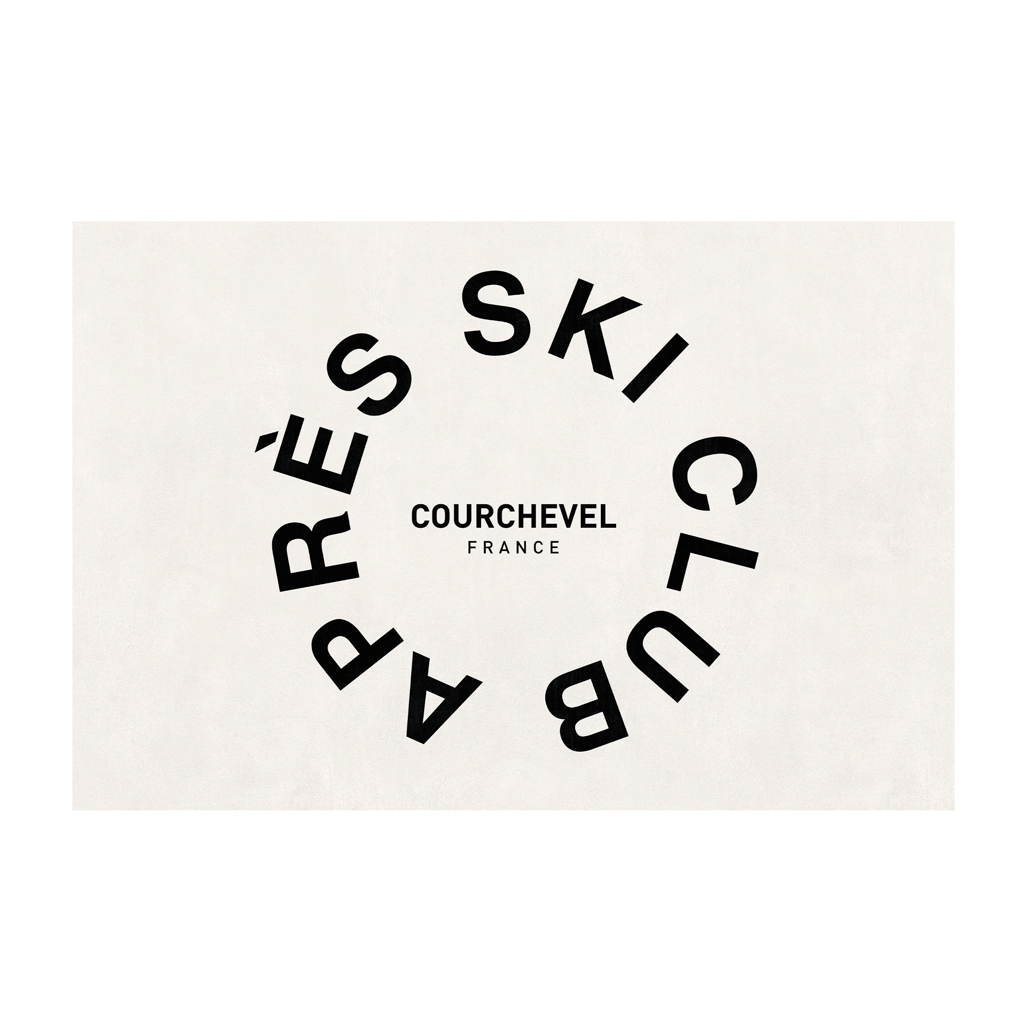 Personalized vinyl rug Bonnet Beige