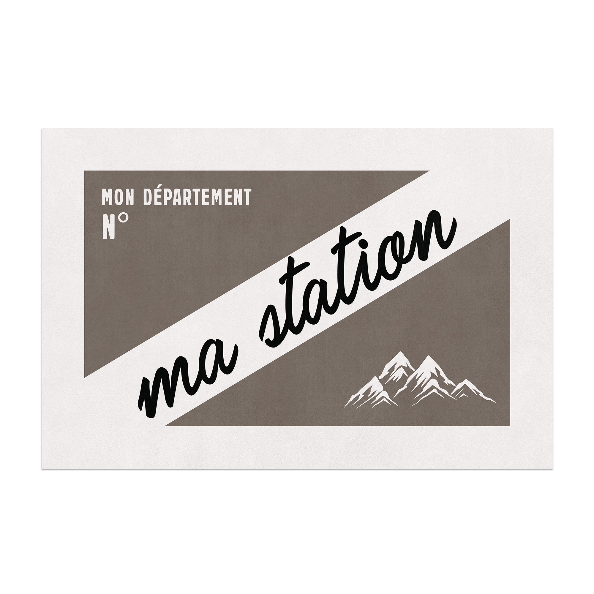 Personalized vinyl rug Bonnet Beige