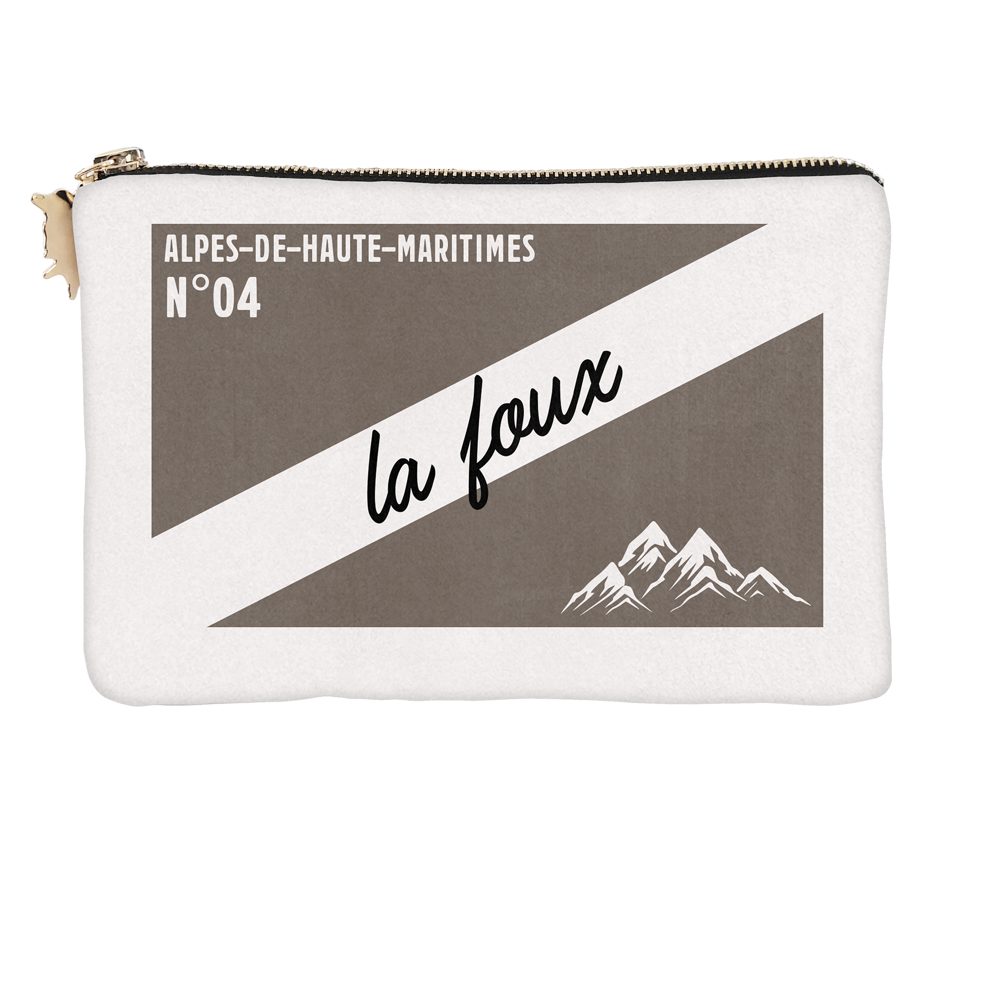 Pochette Velours Personnalisée Montagne St Gervais Gris S