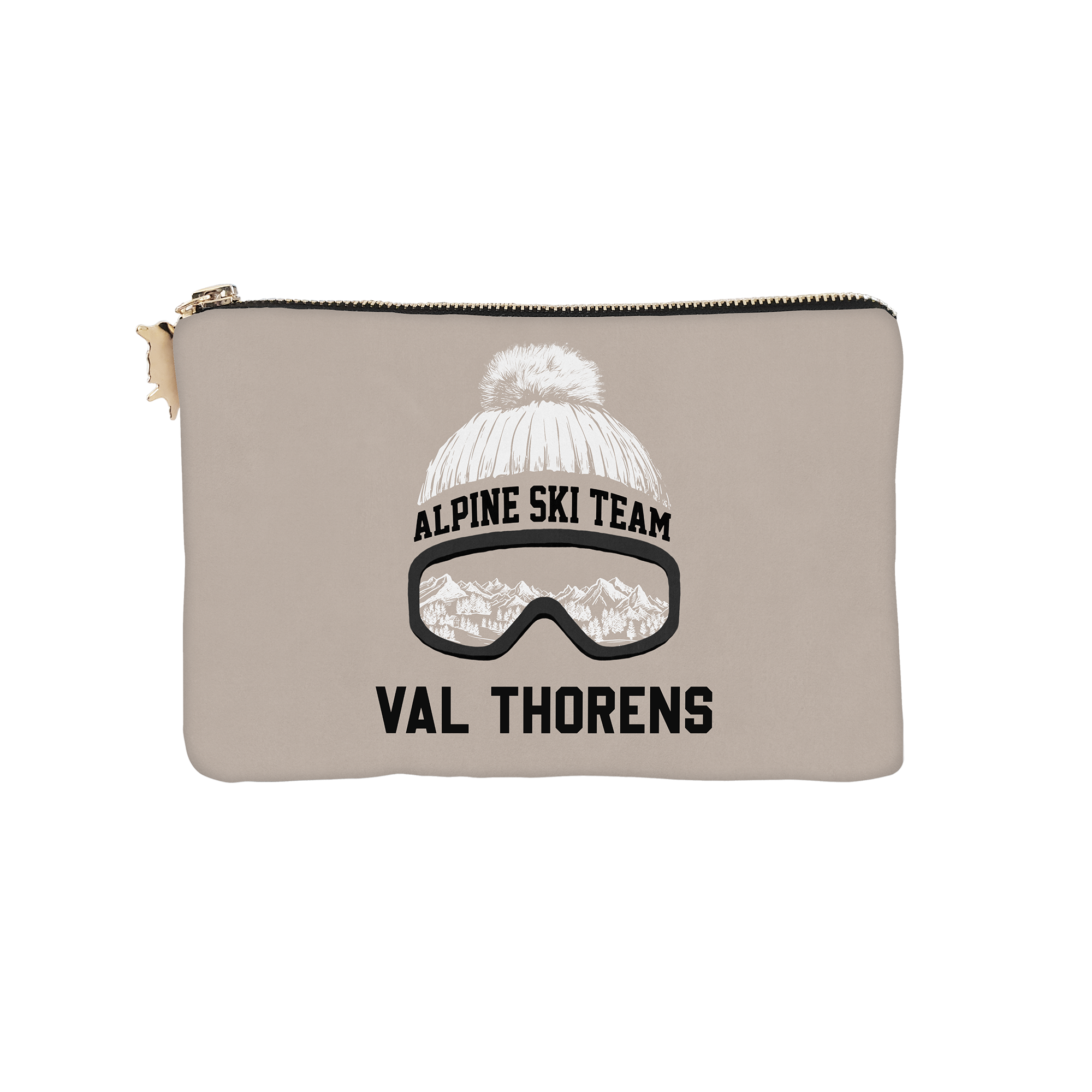 Pochette Velours Personnalisée Montagne Diablerets Beige Xs