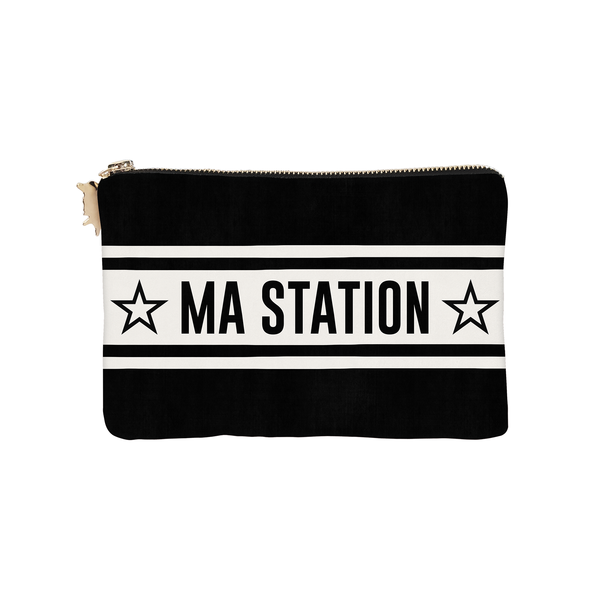 Pochette Velours Personnalisée Montagne Ampezzo Noir Xs