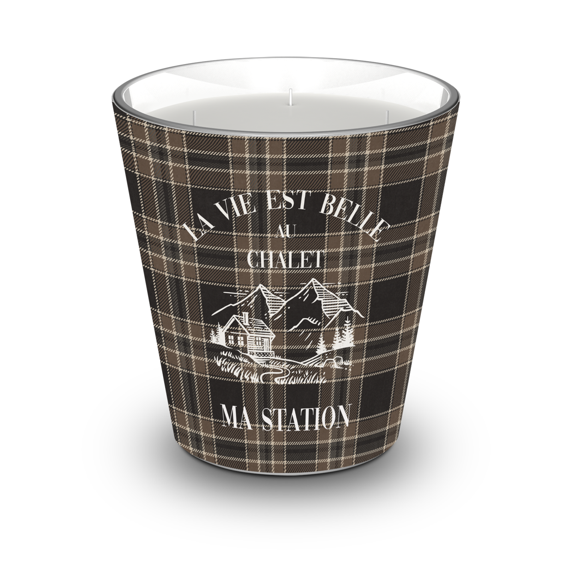 Personalized Mountain scented candle - Orange Blossom / Lavender / Lemon