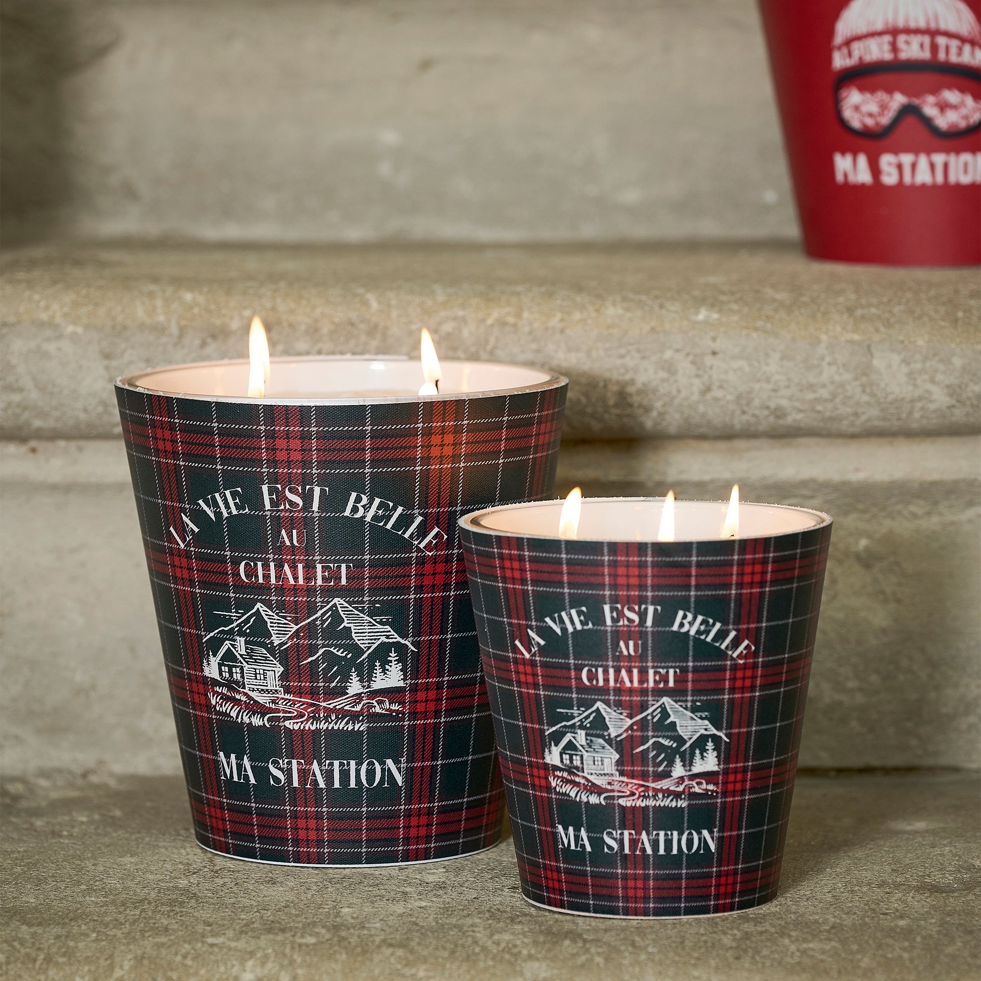 Personalized Mountain scented candle - Orange Blossom / Lavender / Lemon