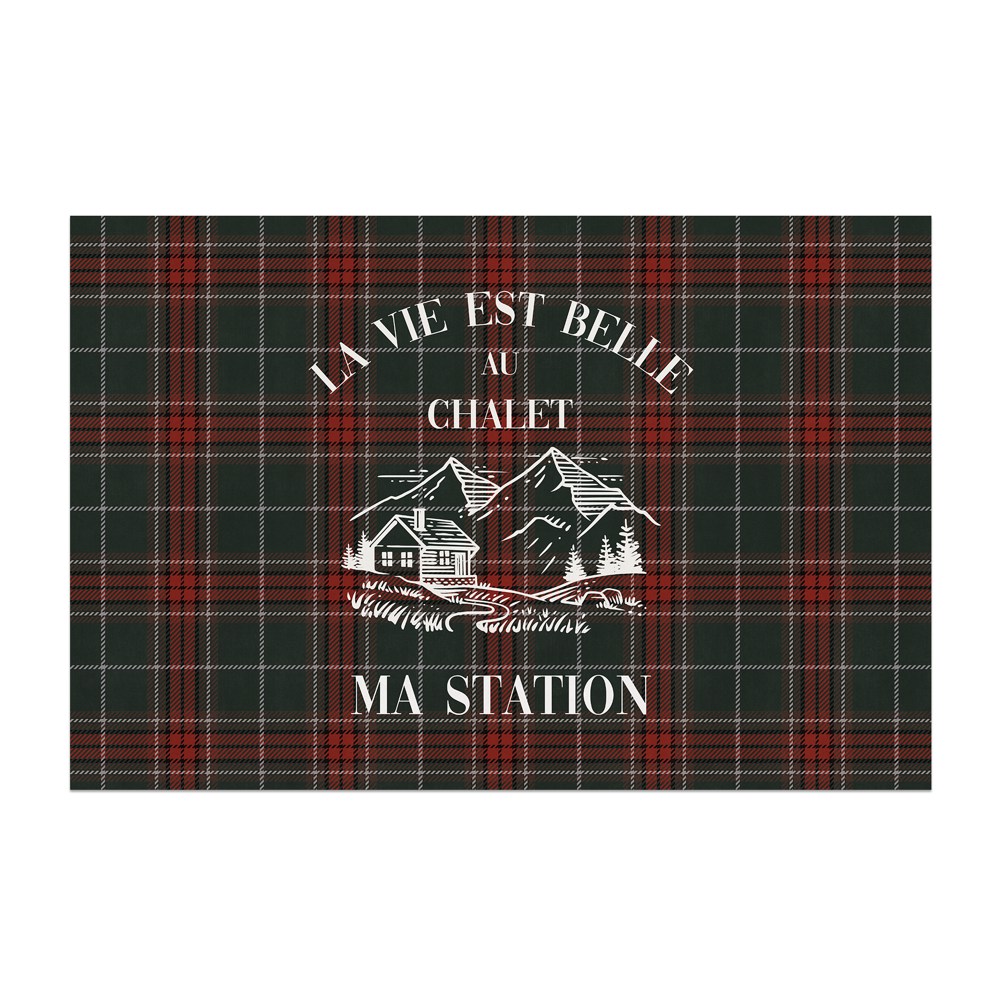 Personalized vinyl rug Bonnet Beige