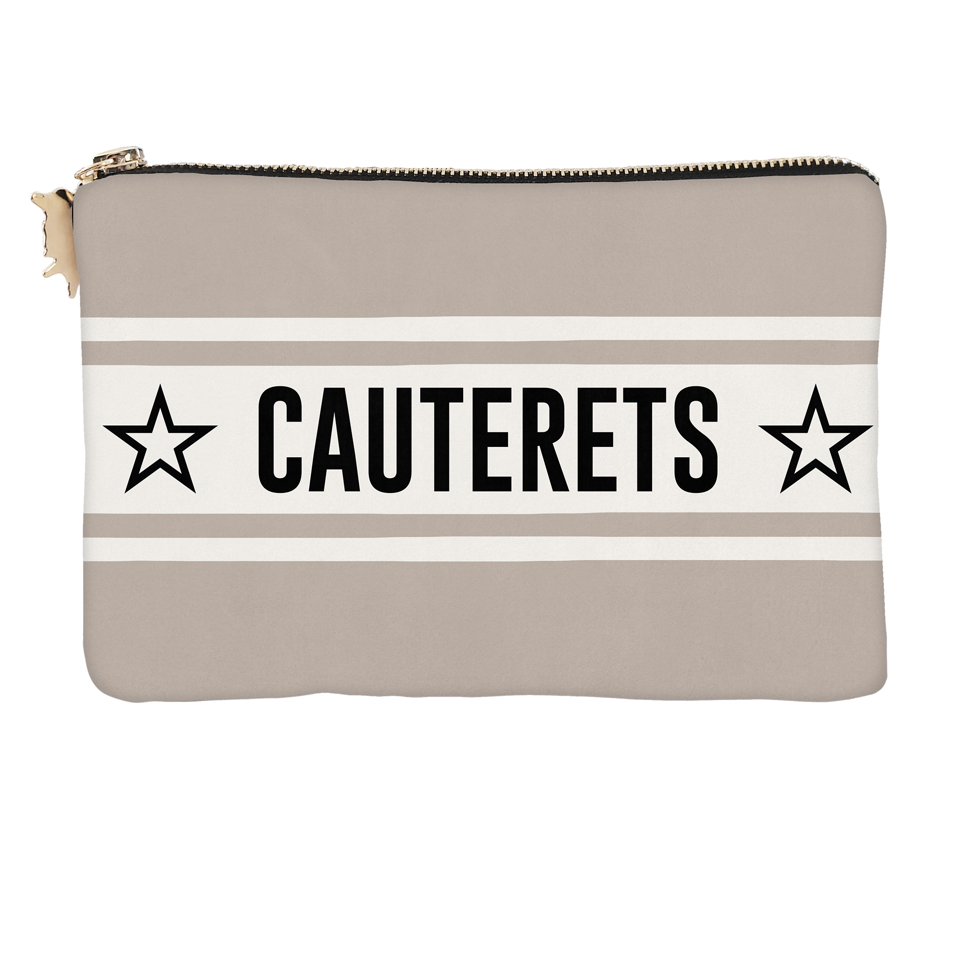 Pochette Velours Personnalisée Montagne Ampezzo Beige S