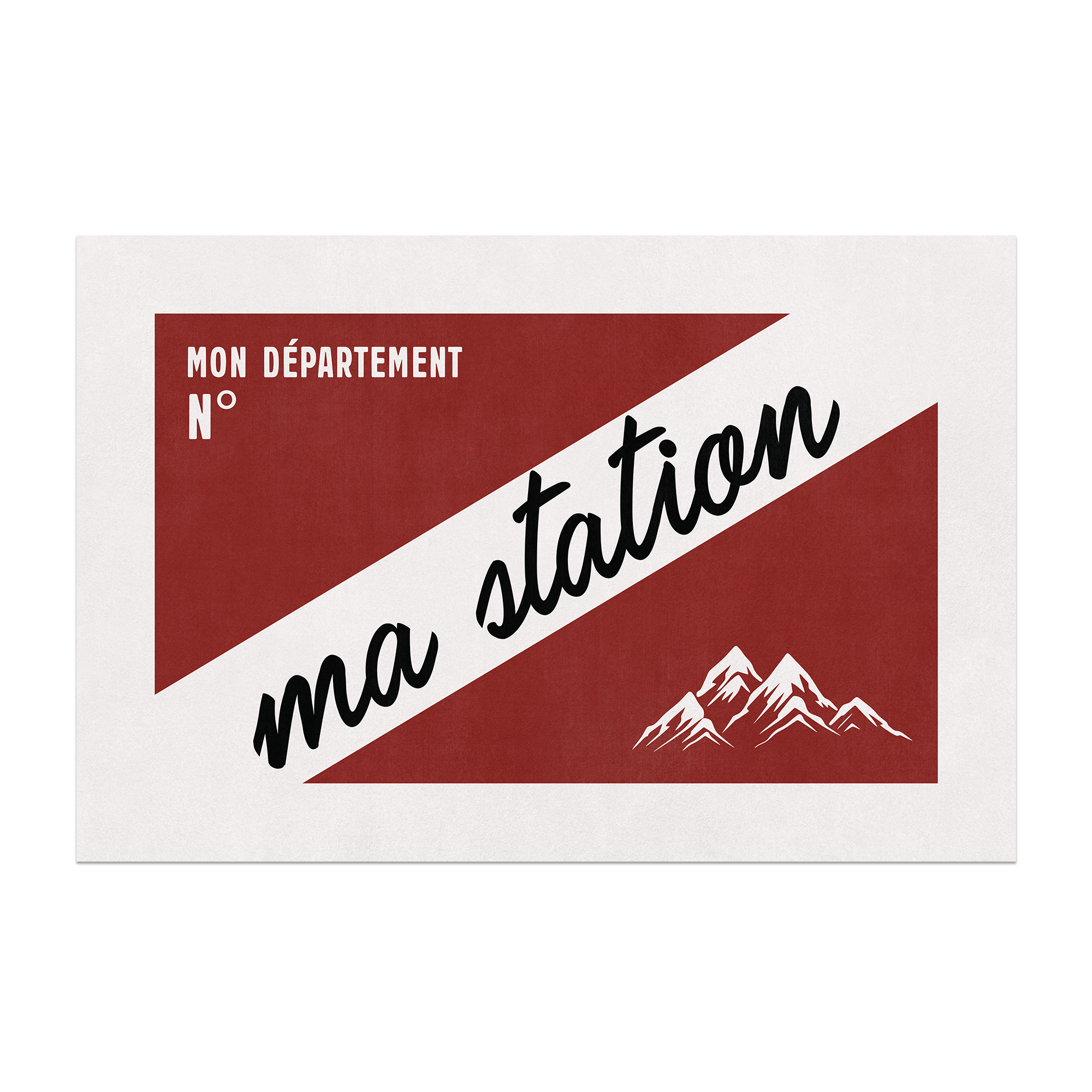 Personalized vinyl rug Bonnet Beige