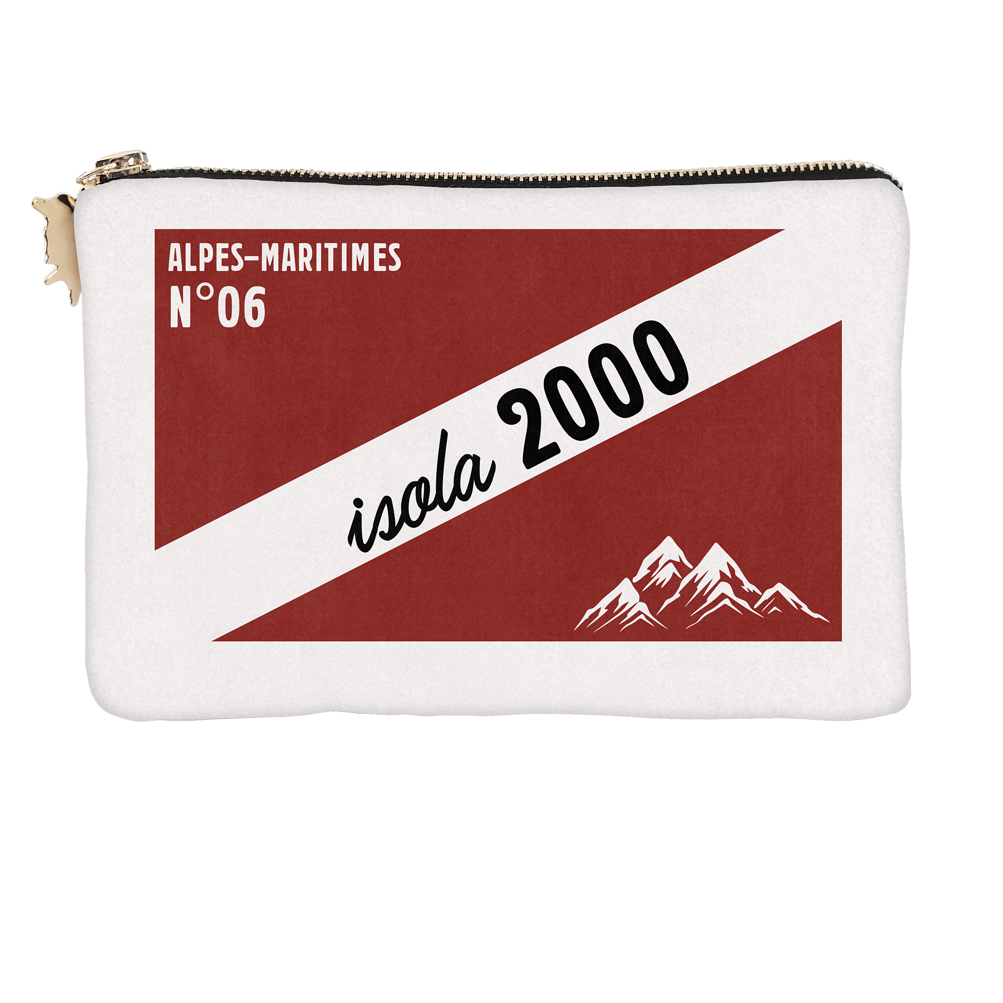 Pochette Velours Personnalisée Montagne St Gervais Rouge S