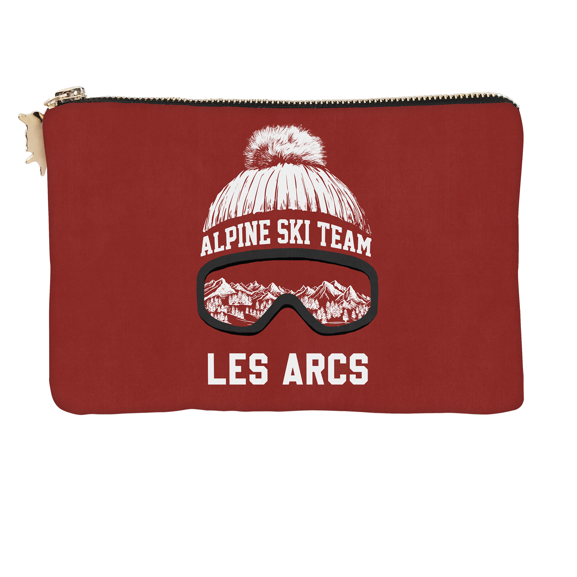 Pochette Velours Personnalisée Montagne Diablerets Rouge S