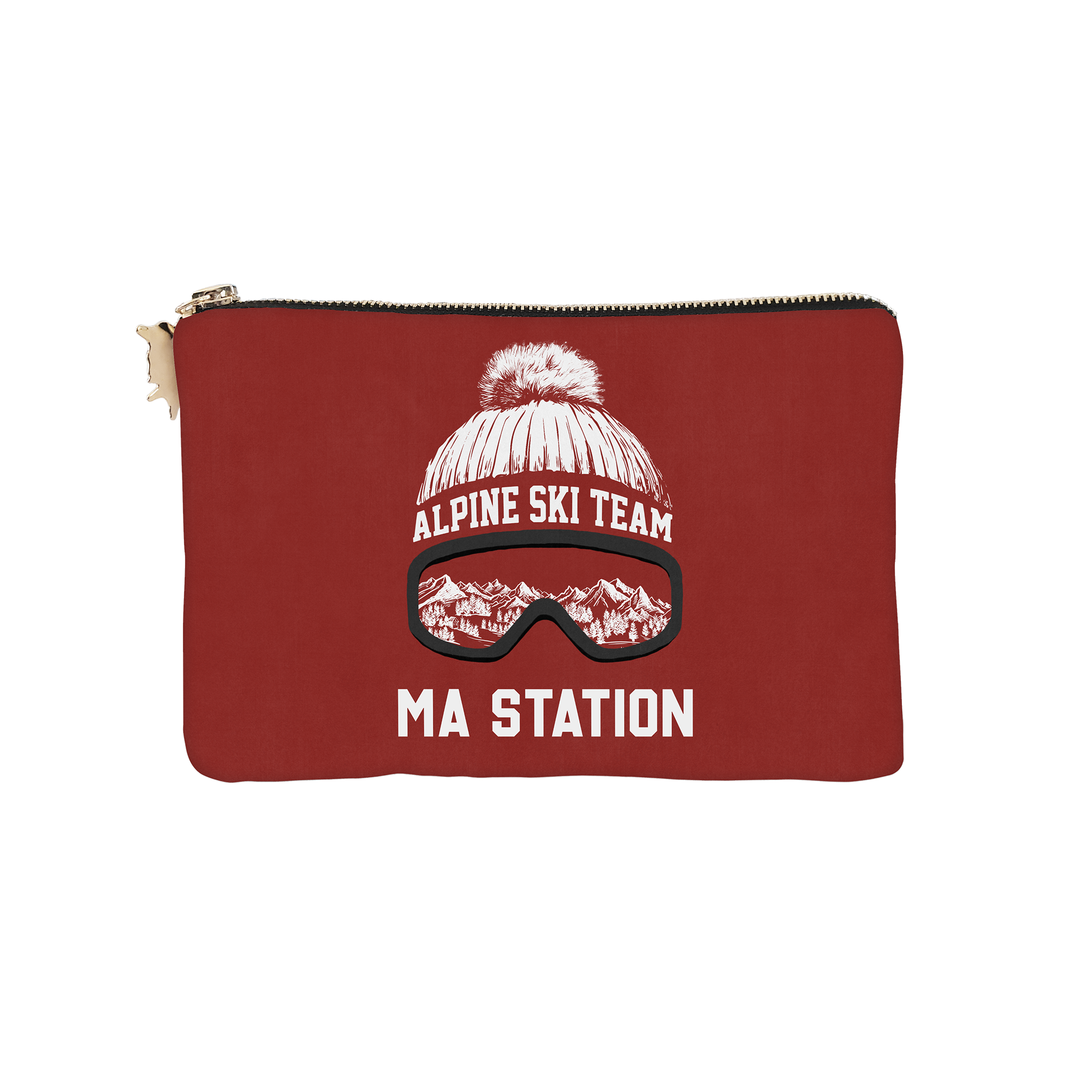 Pochette Velours Personnalisée Montagne Diablerets Rouge Xs