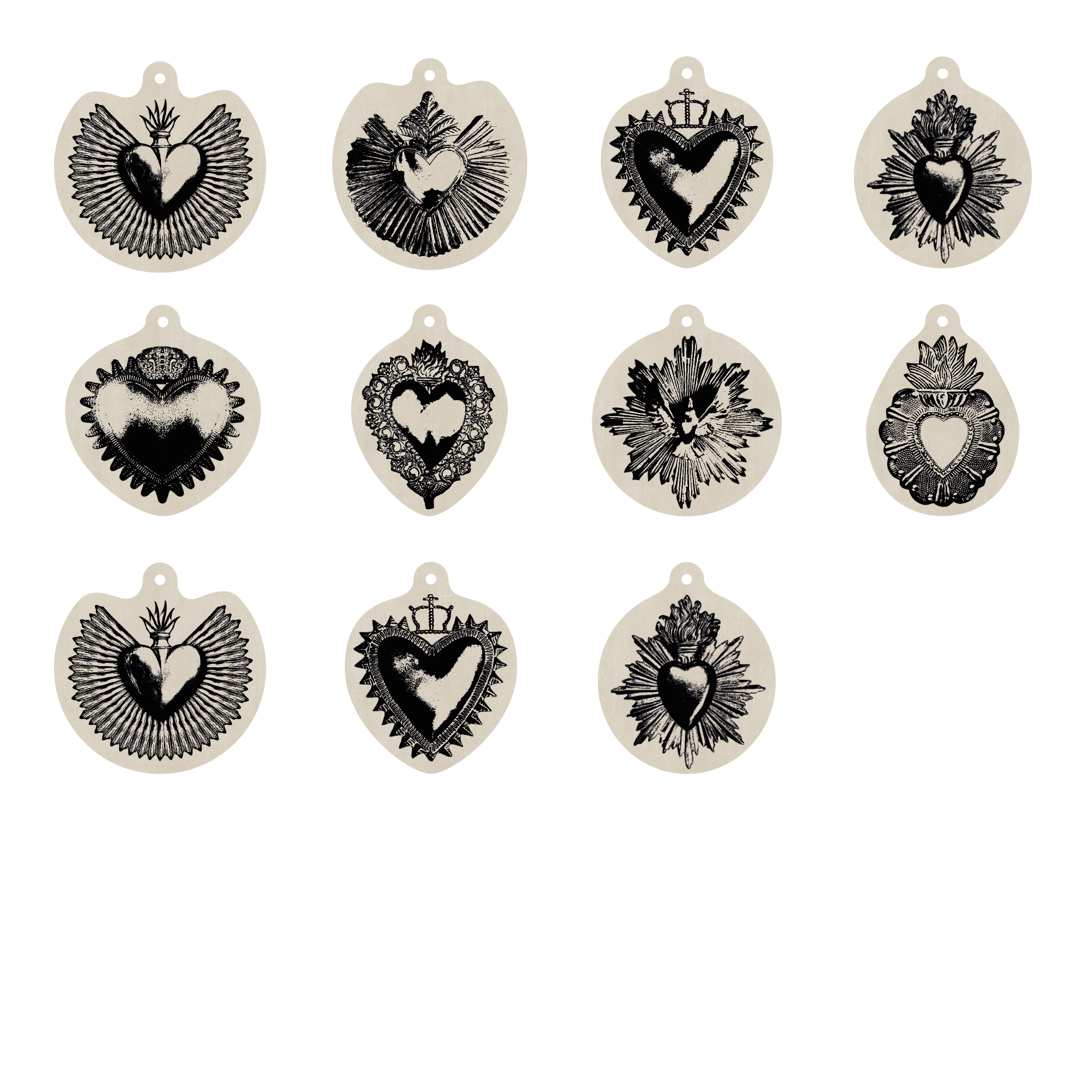 Lot de 11 boules de Noël Assur