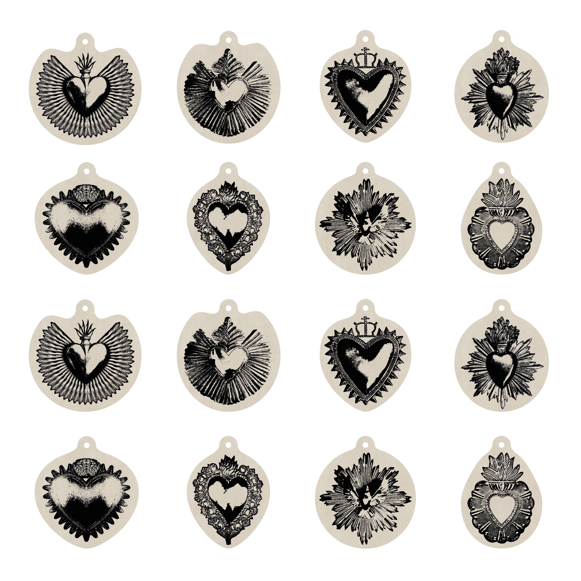 Lot de 16 boules de Noël Assur