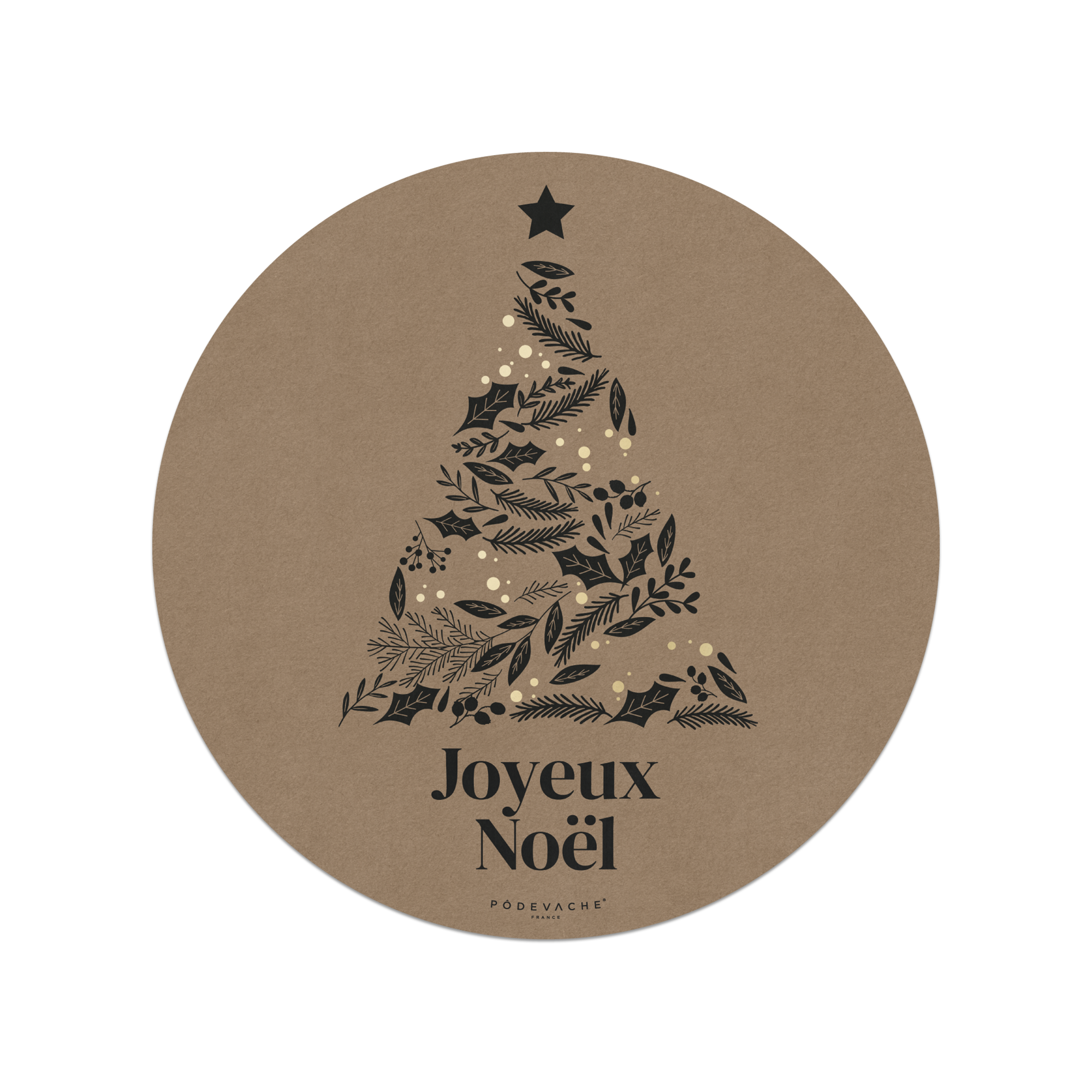 Set De Table Vinyle Noël Kraft Joyeux Noël