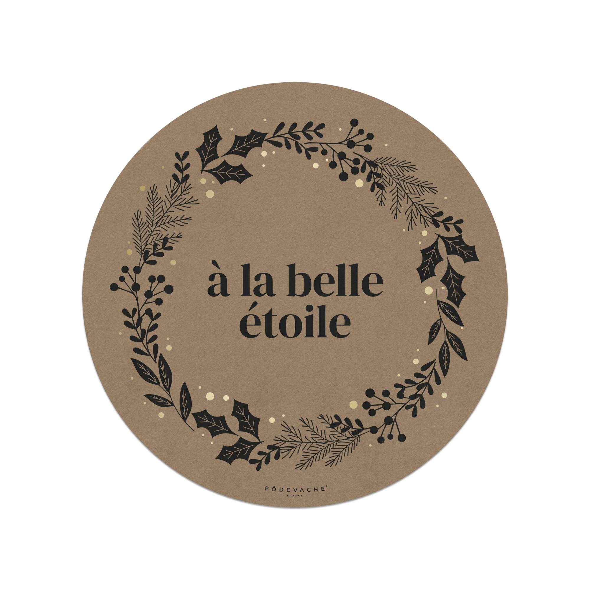 Set De Table Vinyle Noël Kraft À La Belle Étoile