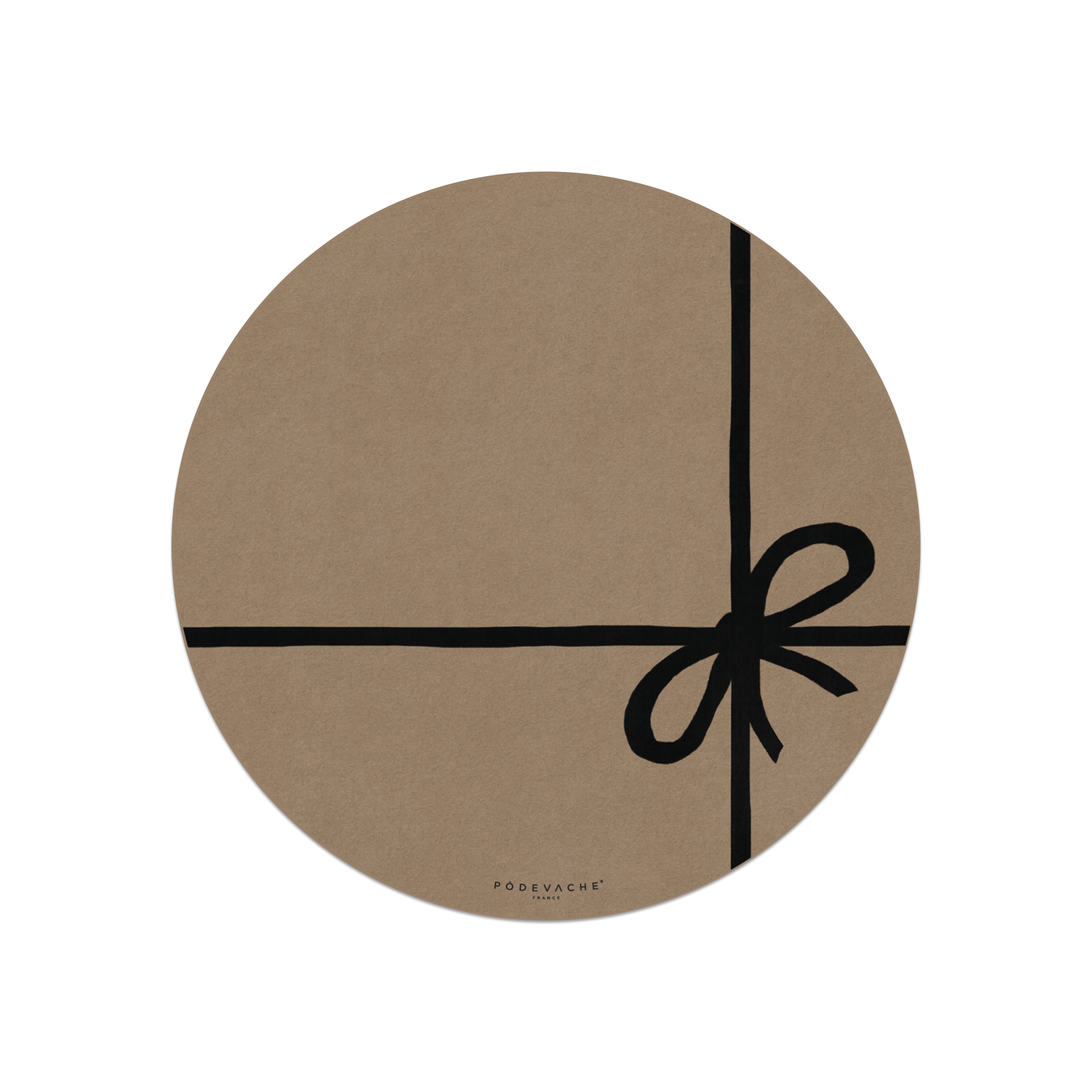 Lot De 6 Dessous De Verre Vinyle Noël Kraft Noeud